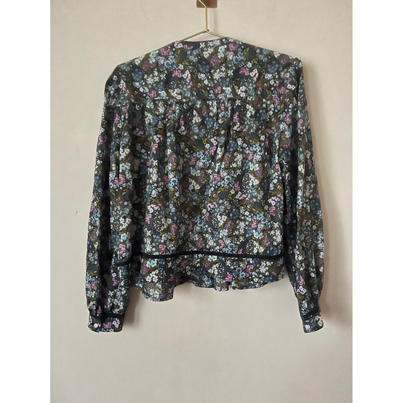 Old Navy Cottagecore boho Floral feminine 100% cotton Blouse size M