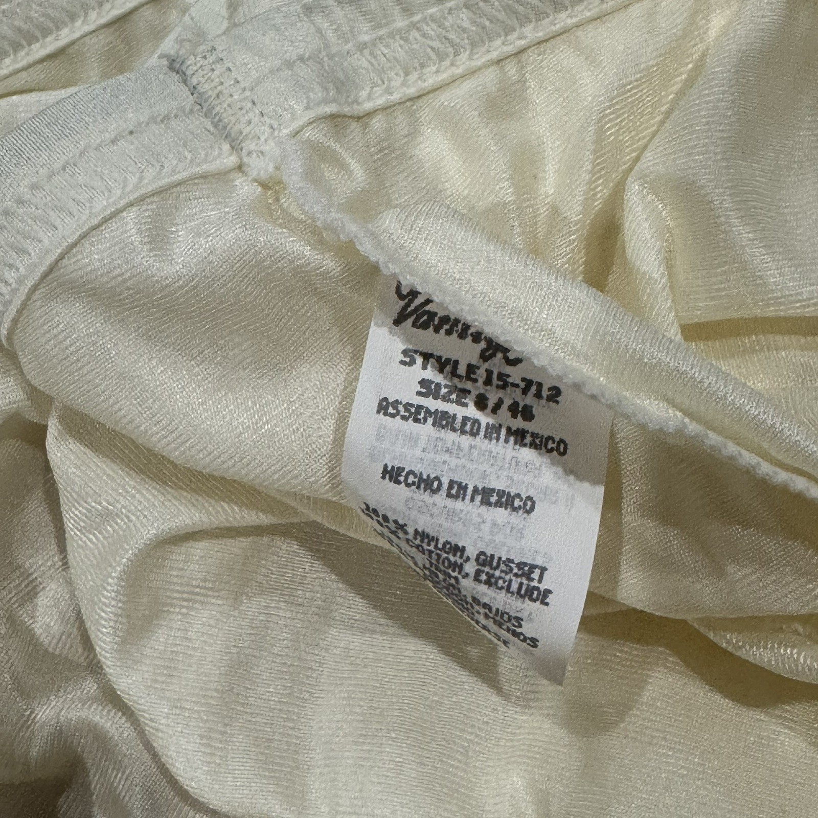 Vtg 3 Pr Vanity Fair 15712 Ravissant Full Brief Panties Nylon Shiny Ivory 8 46