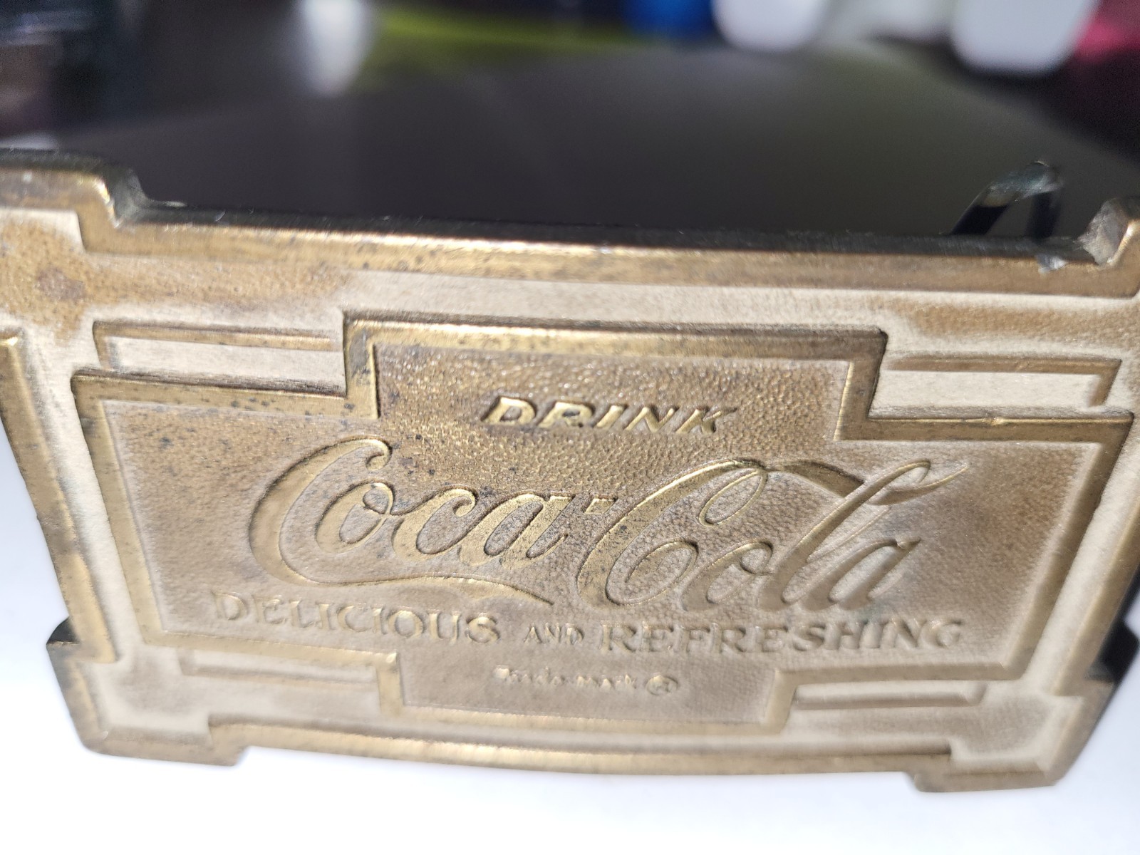 Coca-Cola Delicious & Refreshing, 1975 Belt Buckle, Bergamot Brass Works