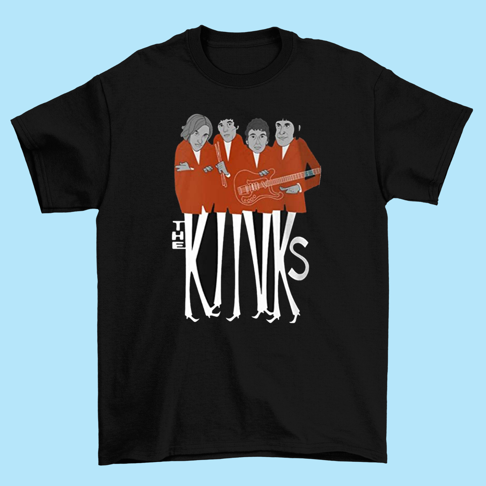 The Kinks T Shirt Mens Short Sleeve Black All Size S M L 234XL S3007