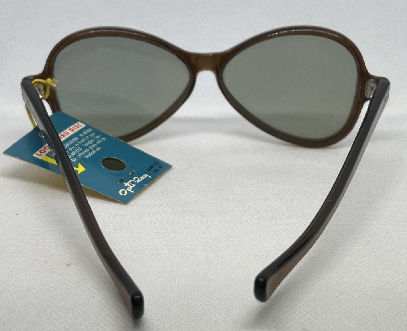 Vintage Opti-Ray Brown Gradiant Sunglasses NOS
