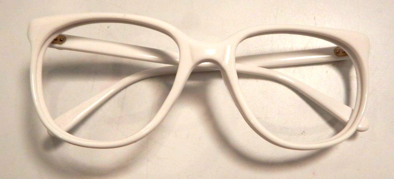 Vintage MAY USA Tiger White 56/20 Eyeglass Frame New Old Stock #361