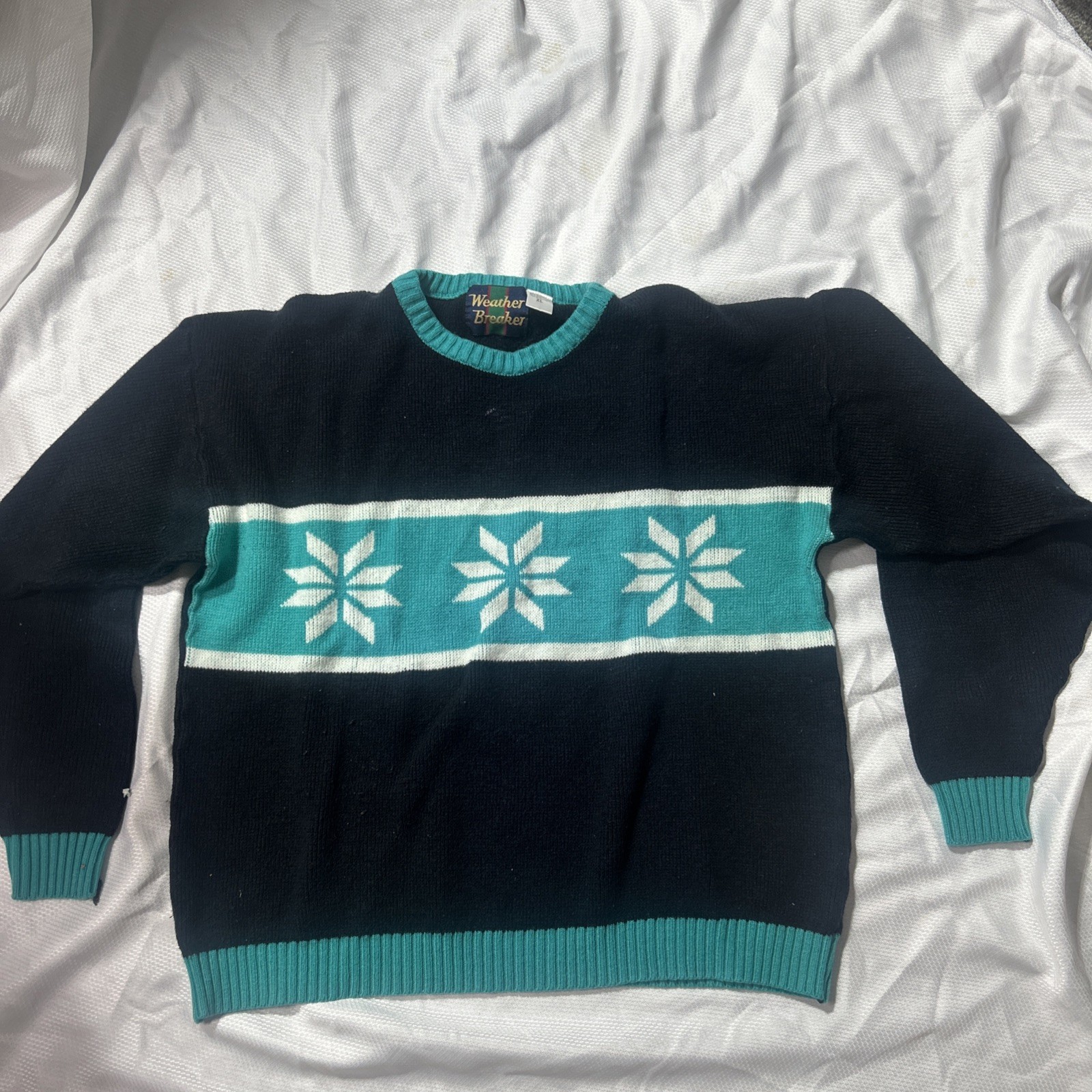 Weather Breaker Black&Blue Sweater Size XLarge