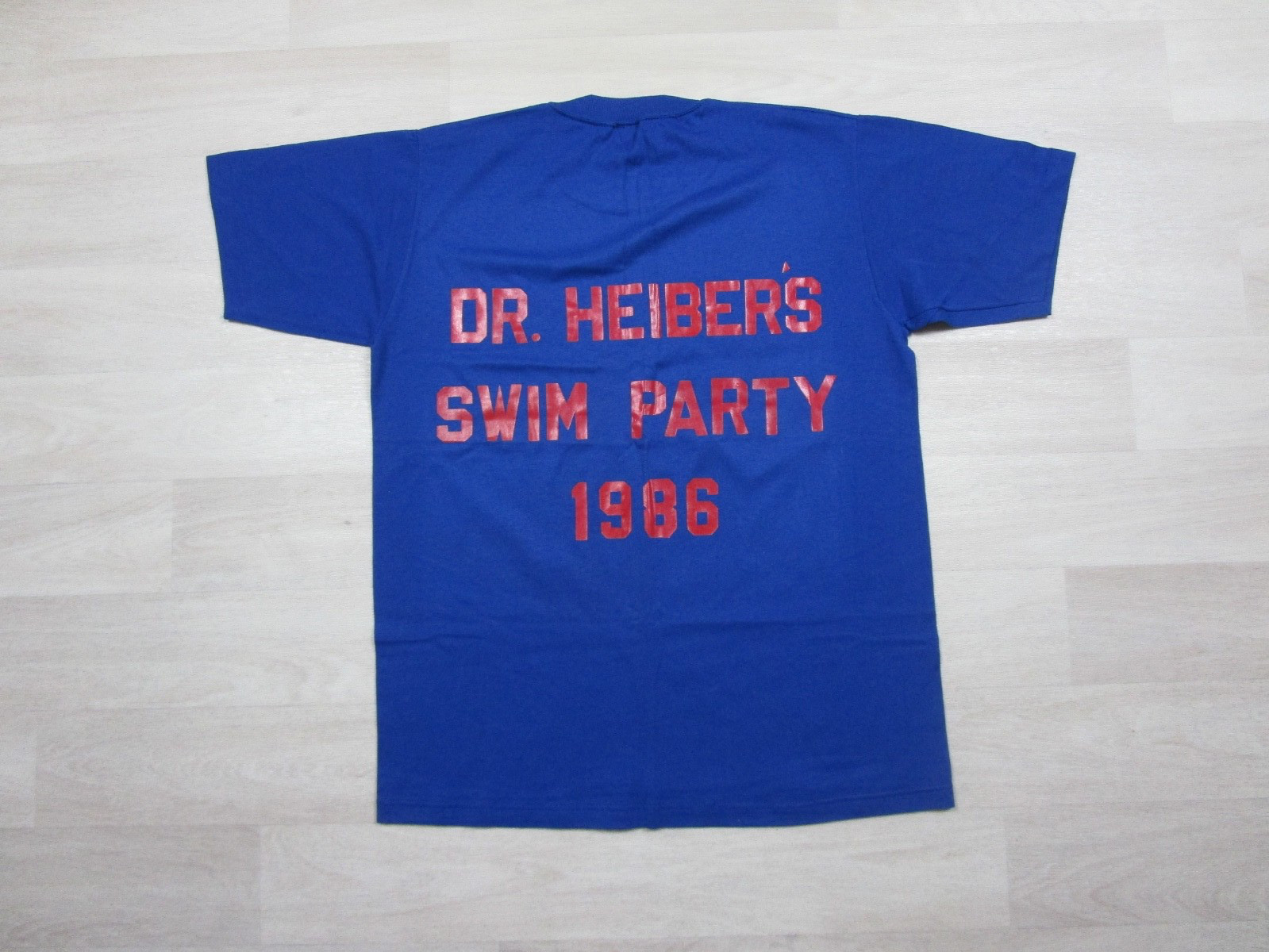 Vintage 80s Single Stitch Souvenir T Shirt (M) Swim Party ’86 Kitsch Americana