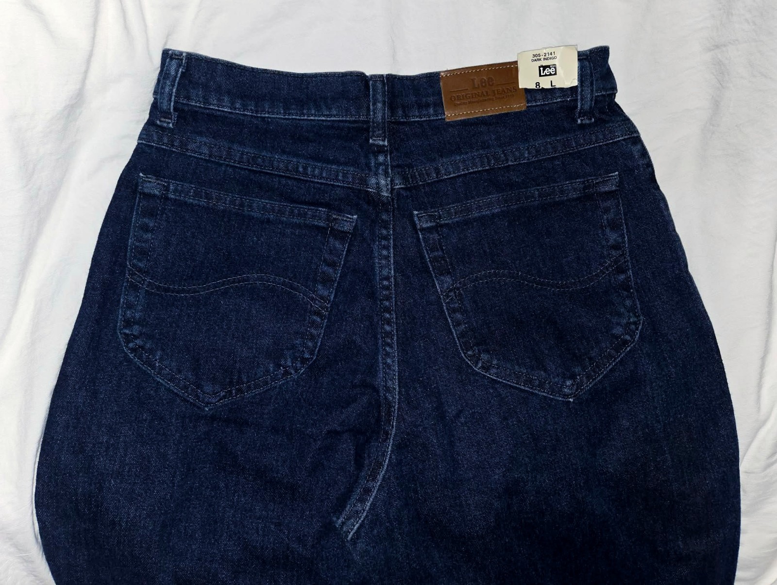 VTG NEW Lee 8 L Dark Indigo Original Straight 28×35″ Inseam Denim Jeans NOS
