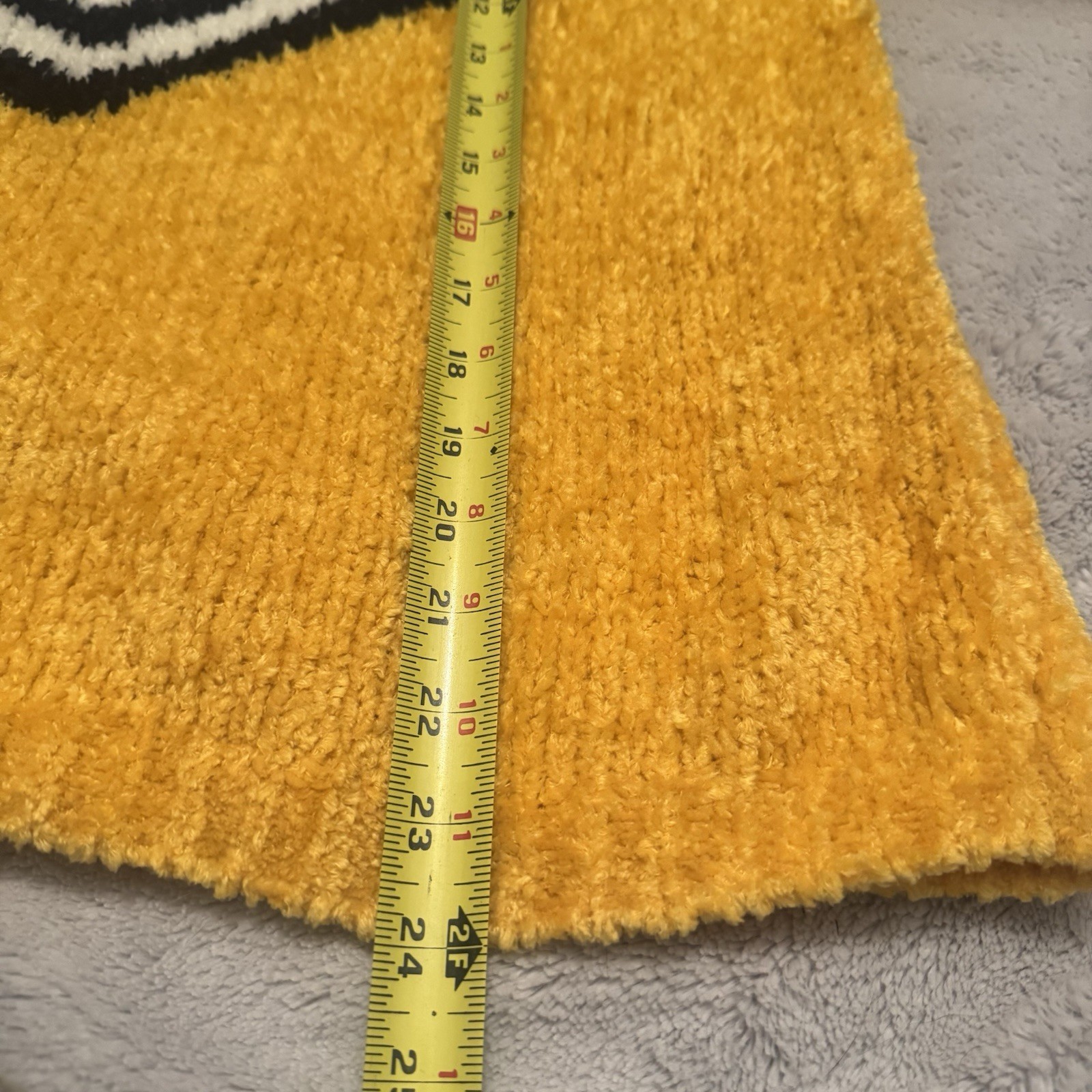 Gantos Vintage 80s Yellow Black White Chevron Zebra Chenille Sweater Women’s S