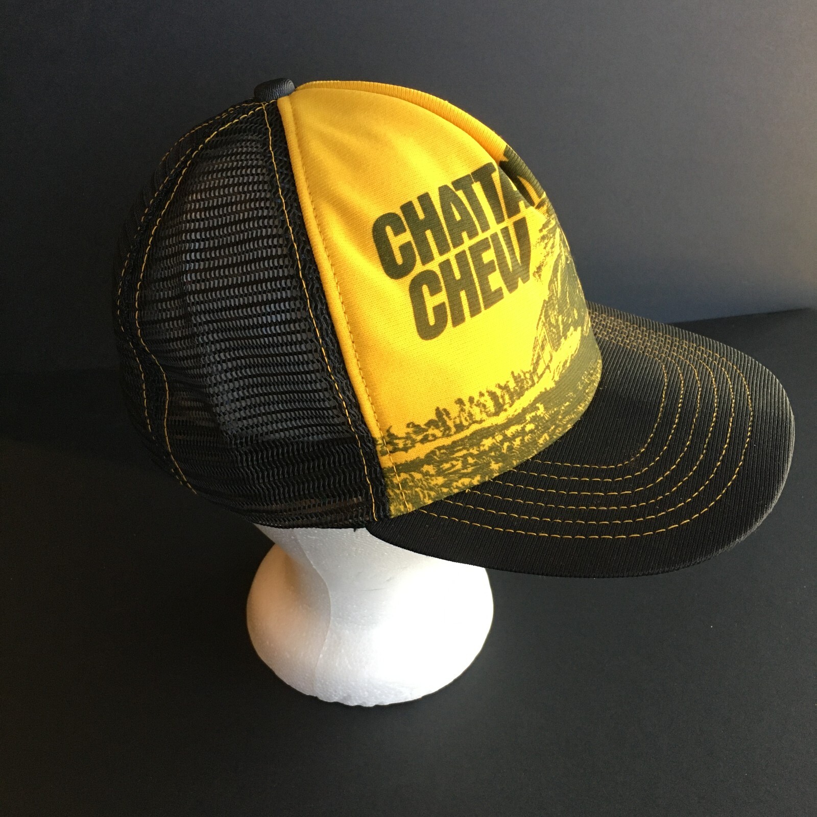 New VTG Chattanooga Chew Mesh Trucker Hat Snapback Polyfoam 7 1/4 -7 5/8