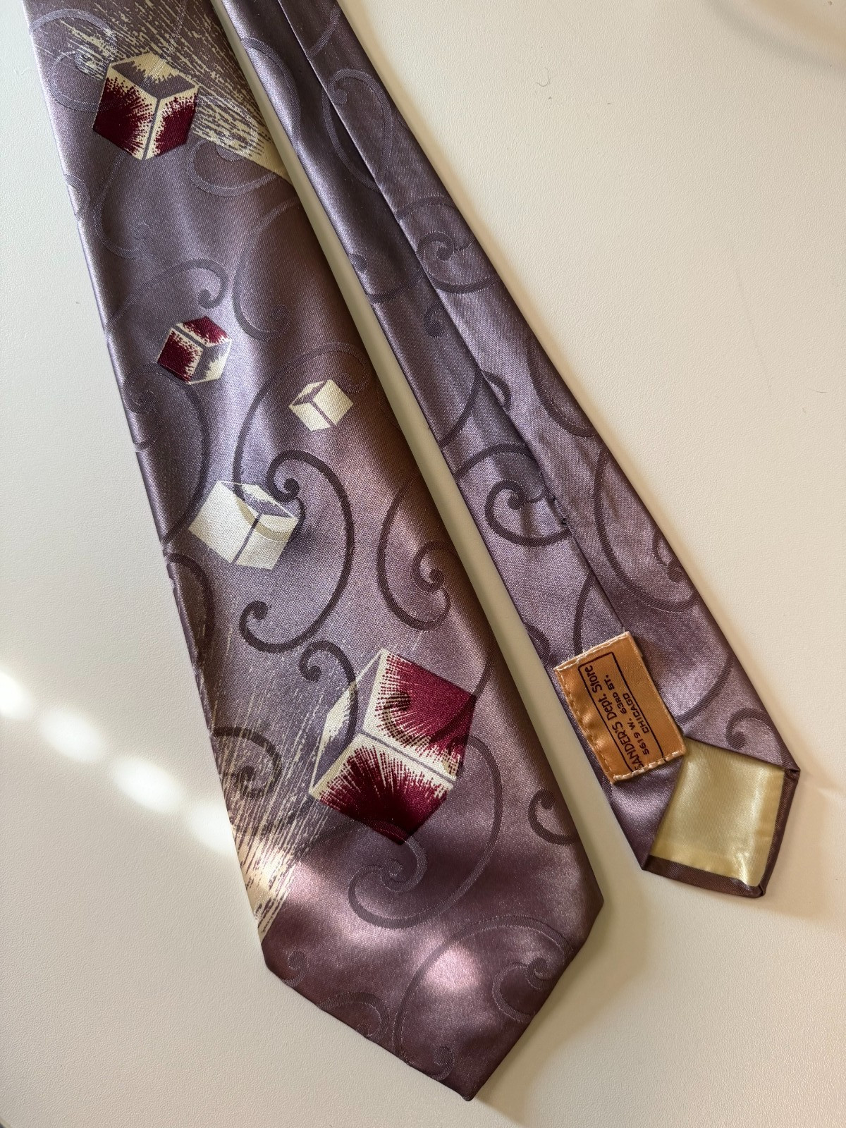 vintage 1940s 1950s swing tie cutter cravat