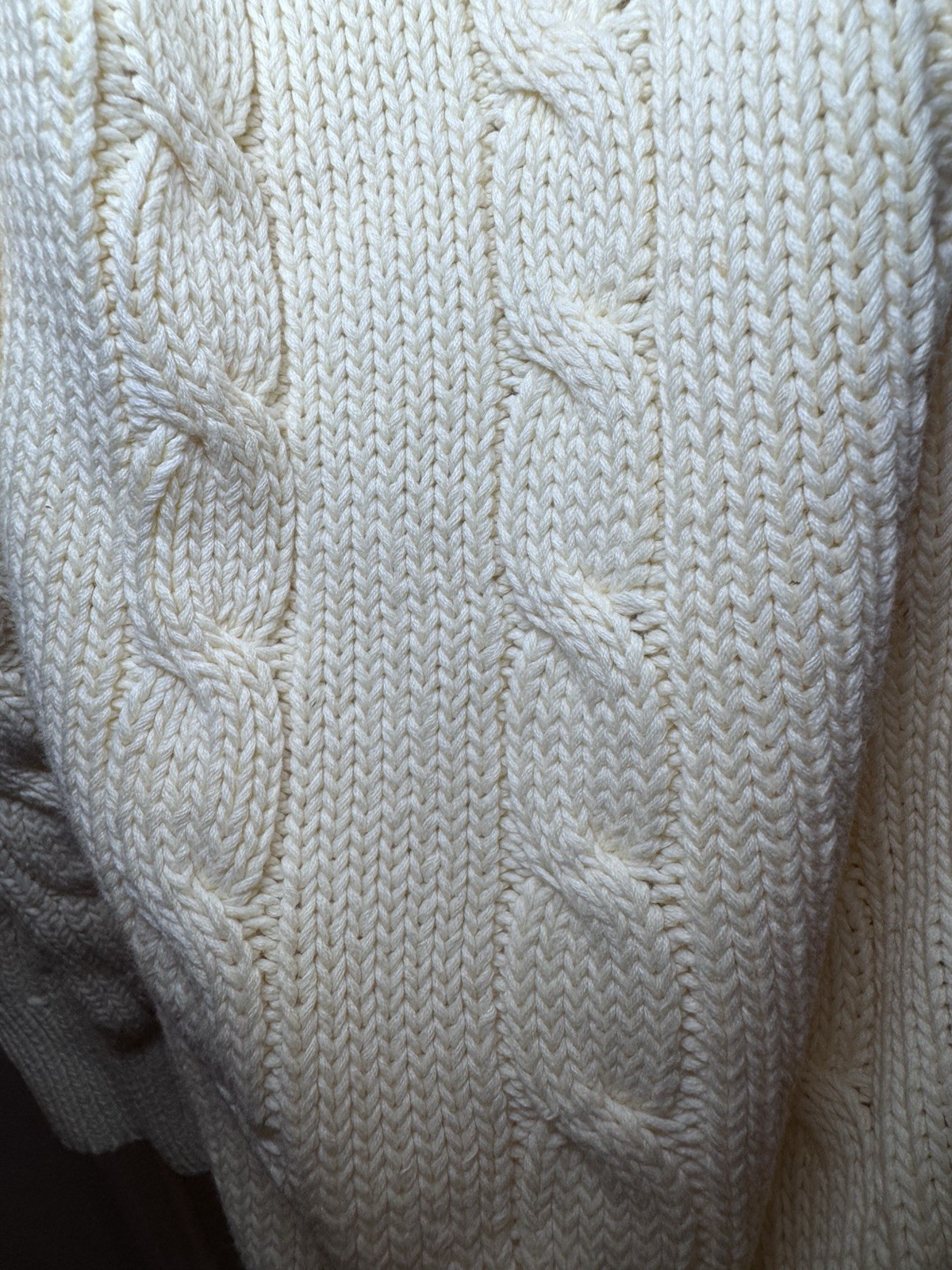 Vintage 80s/90s Sienna Cable Knit Cardigan Sweater In Butter Yellow , Medium