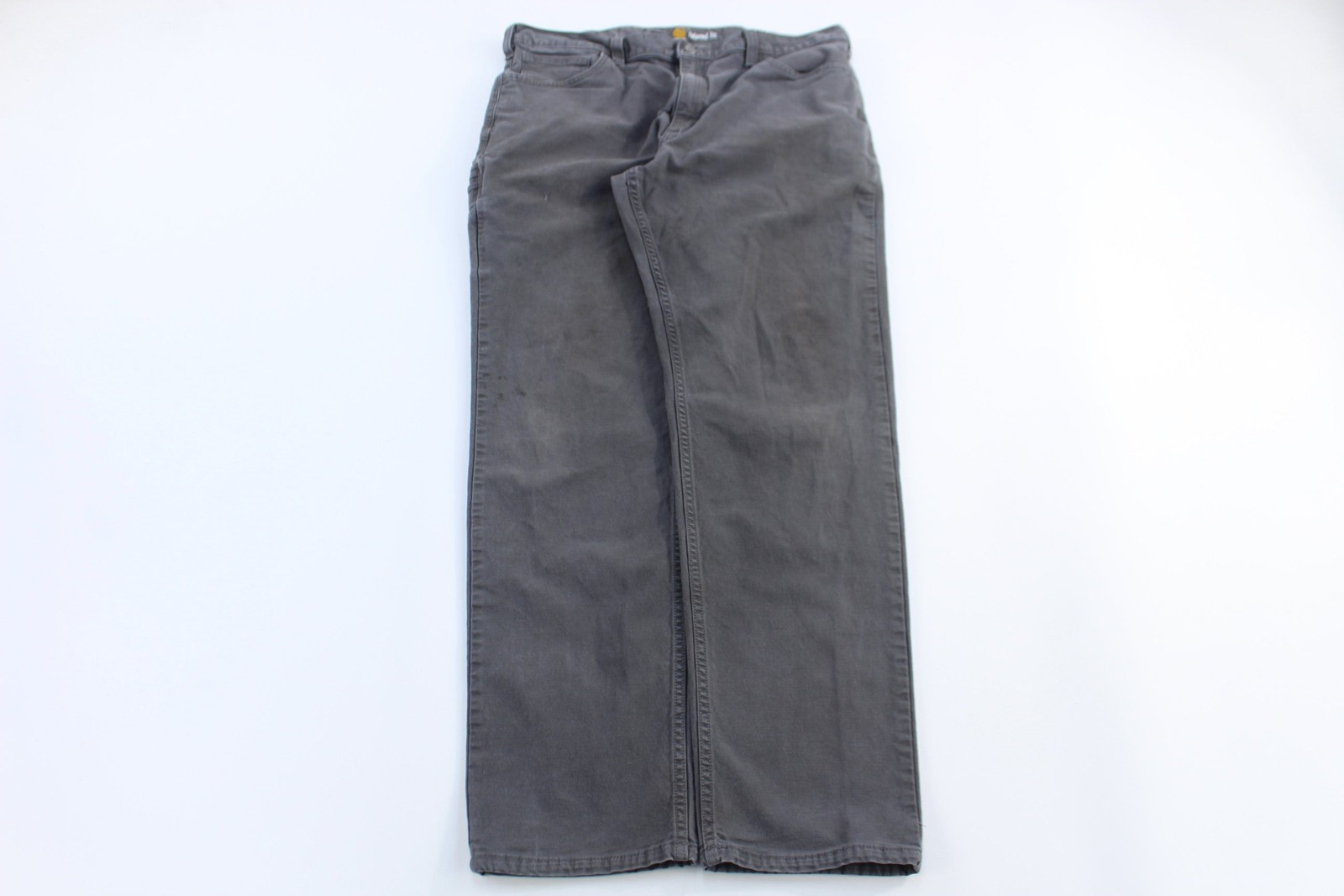 Carhartt Logo Patch Grey Relaxed Fit Pants