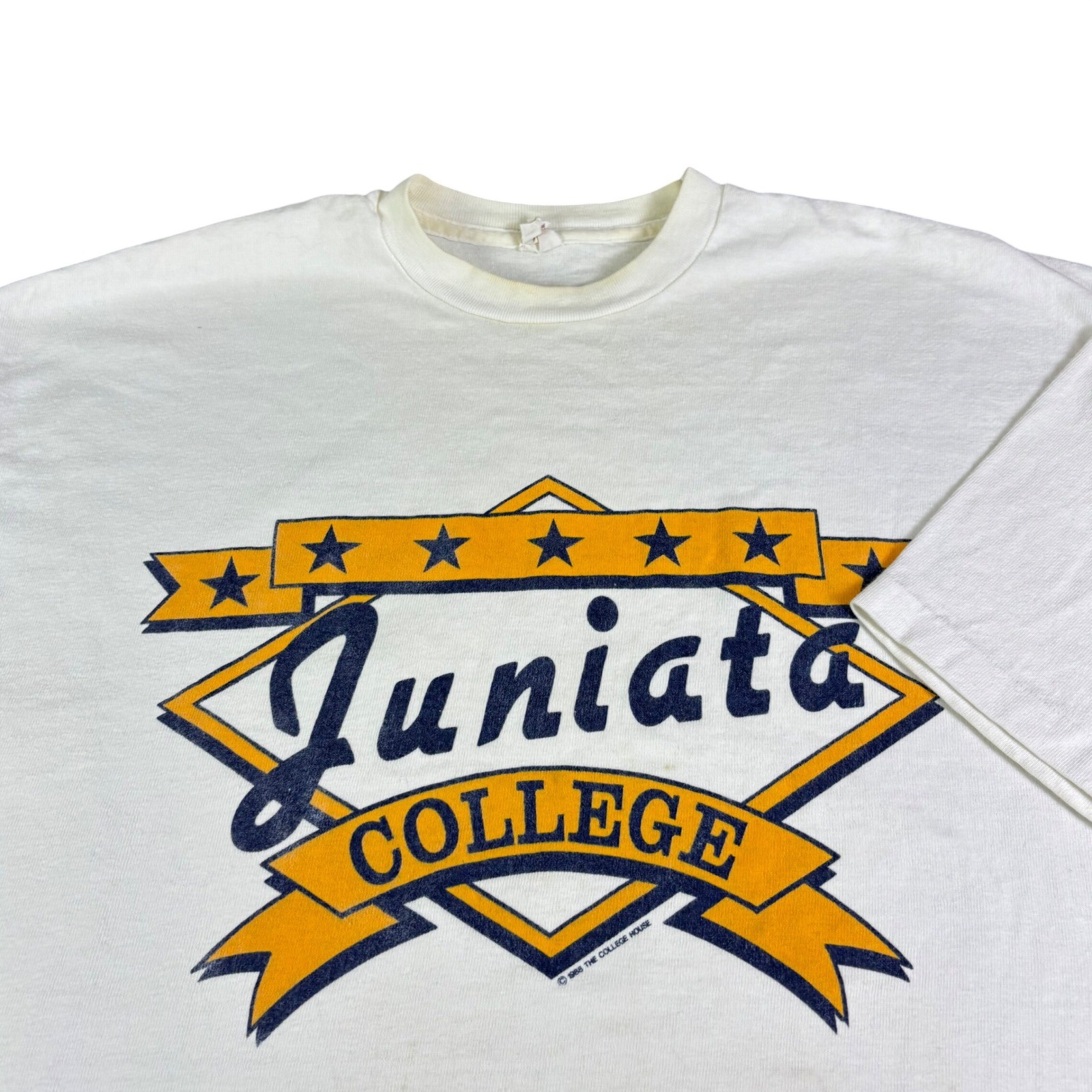 Vintage 1988 Juniata College T Shirt XL White Single Stitch The College House