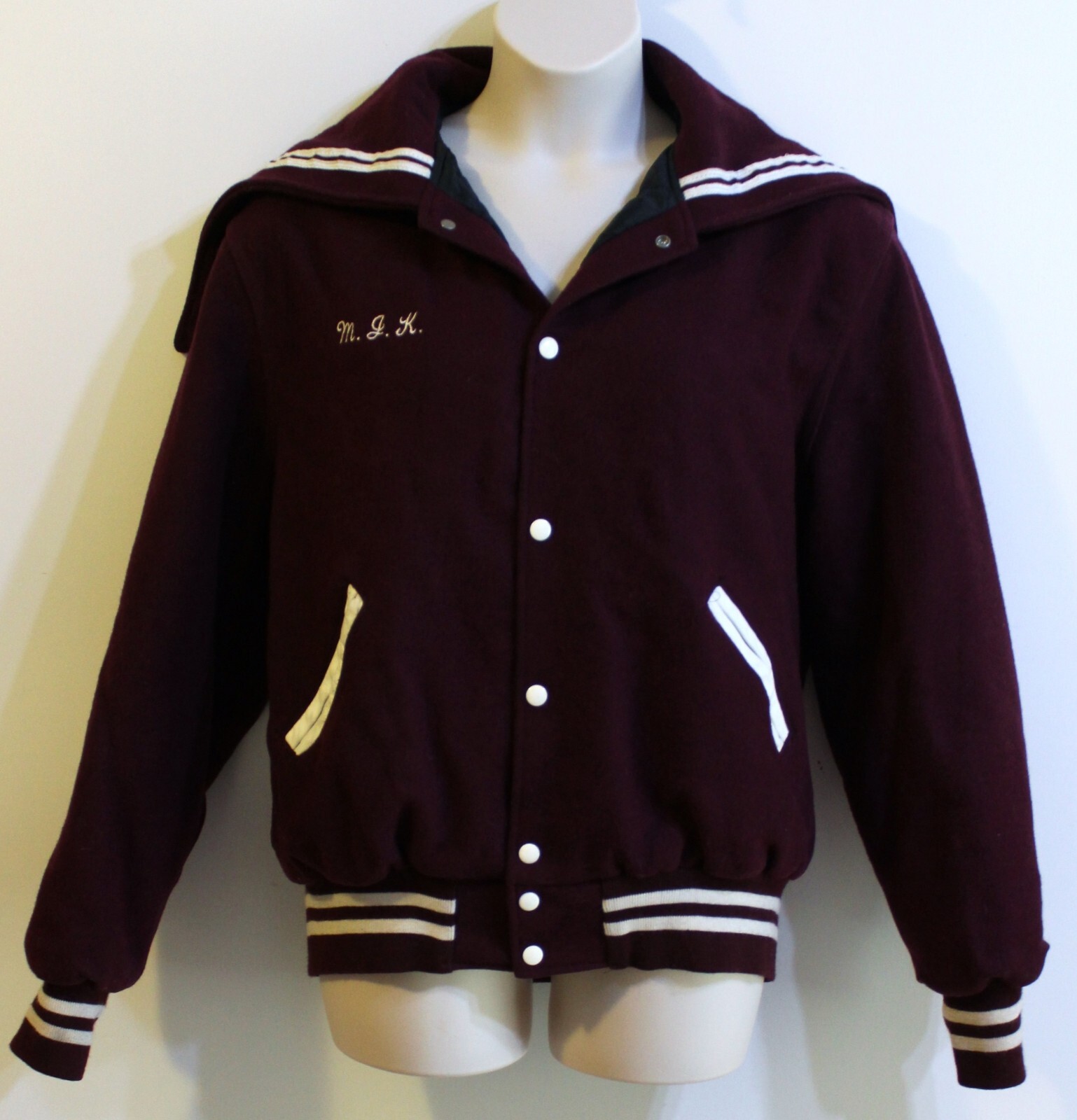 Haden’s Vintage Men’s Varsity Letterman Jacket Size XL Wool Wheaton Academy