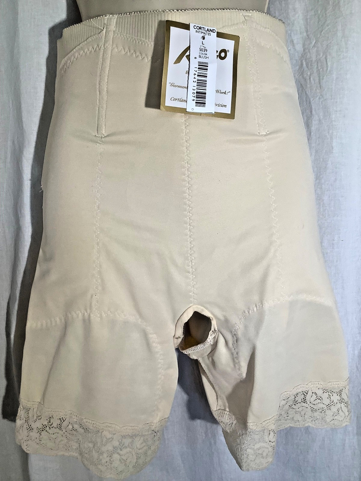 Rago vintage Panty Girdle shaper Beige corset L blush NWT 5039 Hi Waist size 30