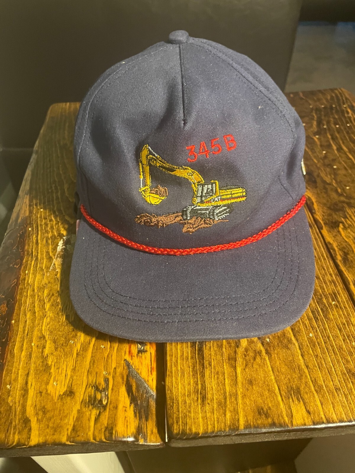 Caterpillar 345B Power Diesel Engine One Size Leather Buckle Tonkin Hat Cap 