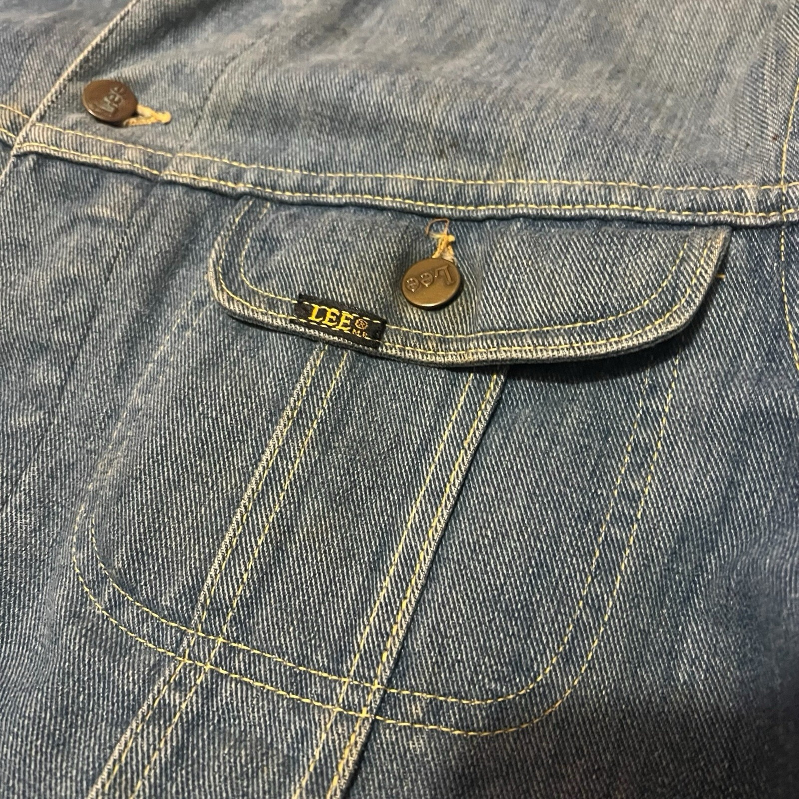 Vintage USA Lee Harley Davidson HOG Patch Denim Jacket 1987-2001 10 Year L