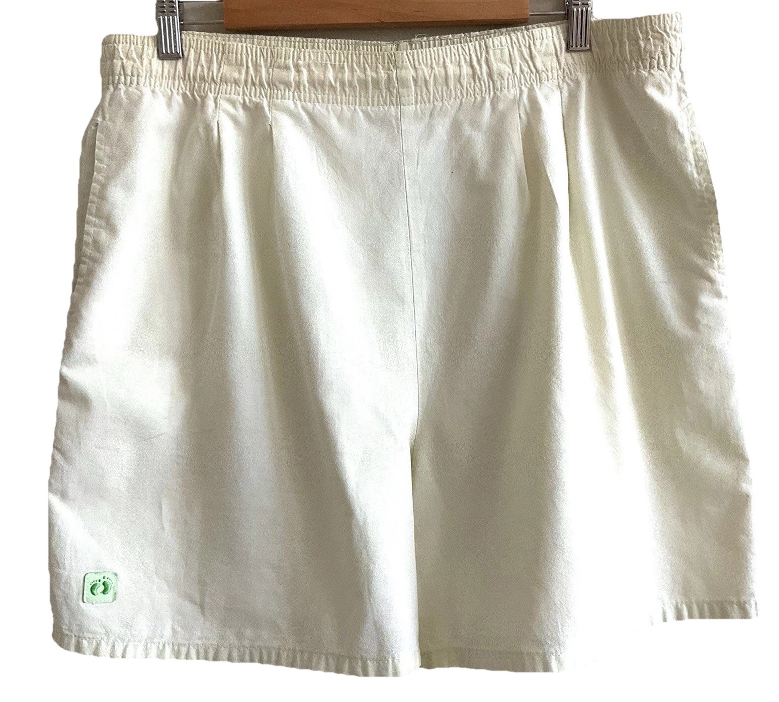 Women’s Vintage Hang Ten Shorts Pale Yellow Green Elastic High Waist Size XL
