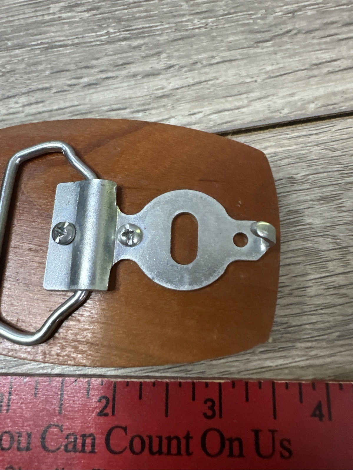 J.I. Burns & Son Drilling Service Wooded Belt buckle Oil Oilfield Roughneck
