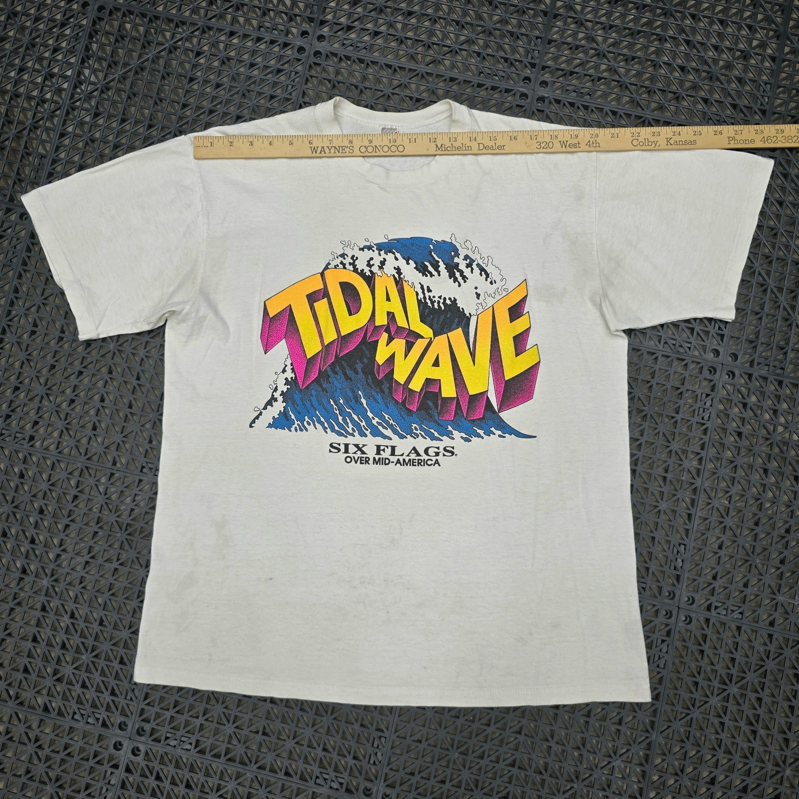 Vintage 90s Six Flags Over Mid America Shirt Tidal Wave Ride XL St Louis MO
