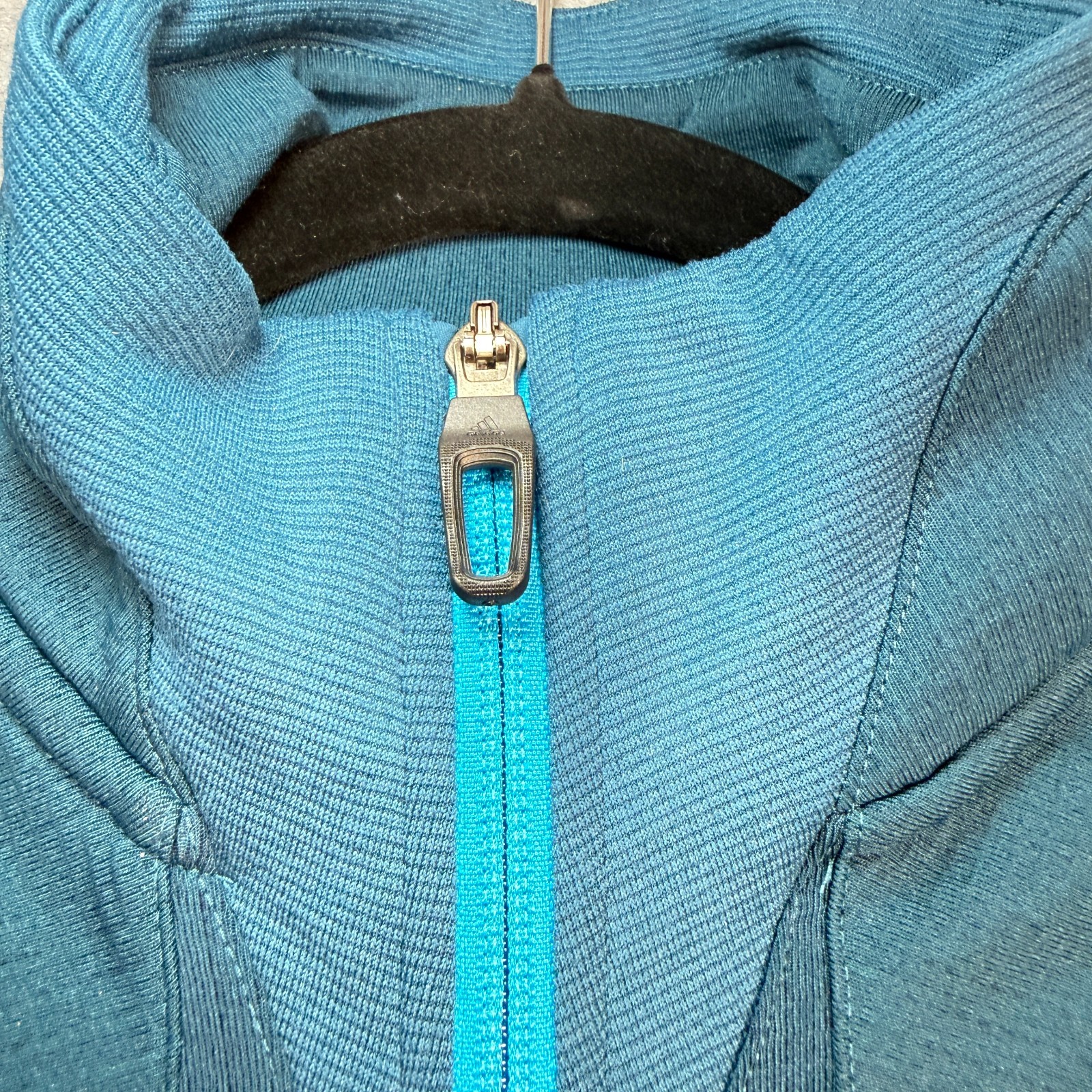 Adidas Terrex Swift Technical Grid Fleece Jacket Teal/Neon Orange Small Gorpcore