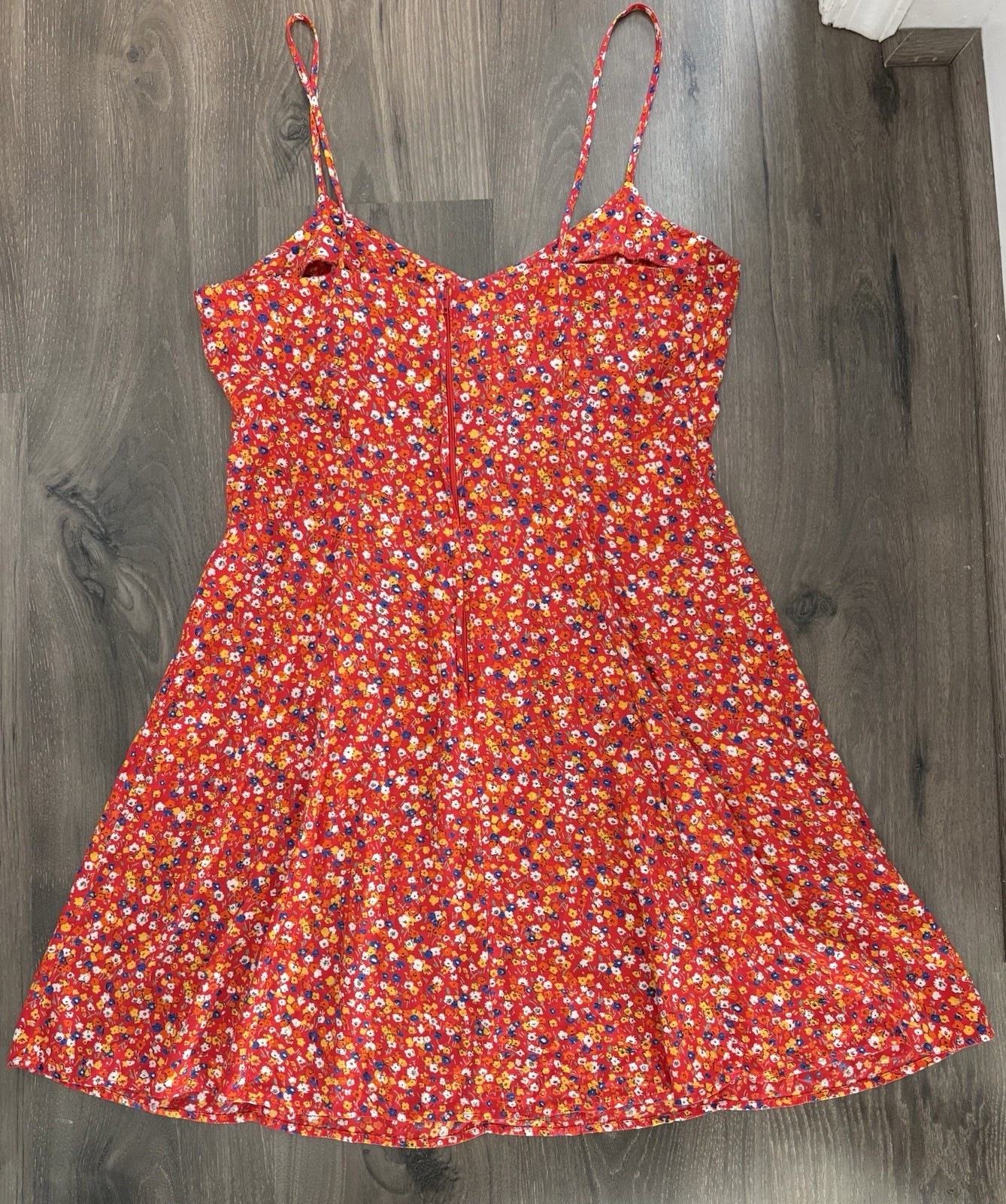 Vintage 90s Ditsy Red Floral Sundress Moda Int’l Vintage Victoria’s Secret