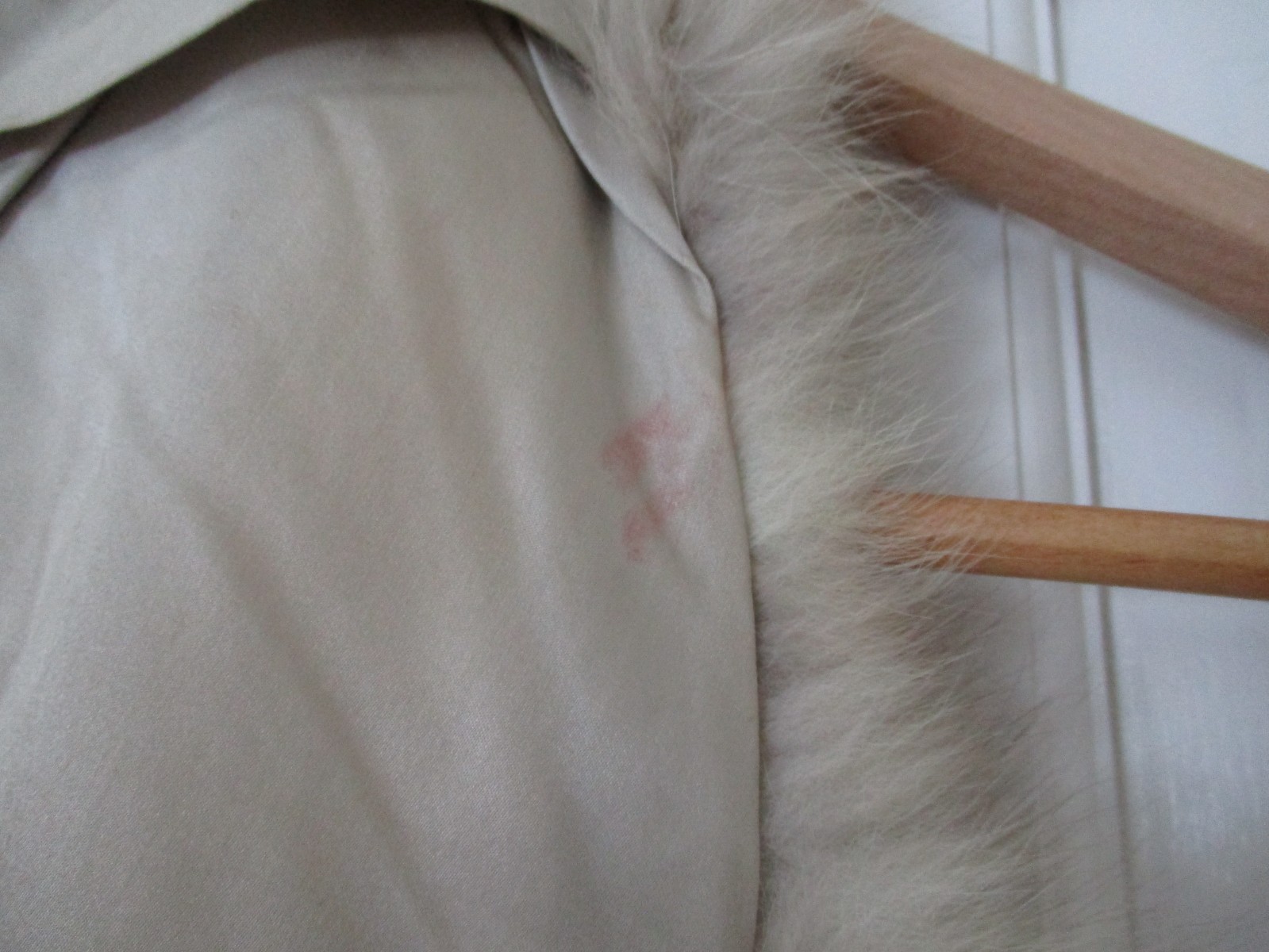 Vintage Handmade Natural Ivory Fox Fur Stole Shrug Wrap Bridal 41” 2 Pelts