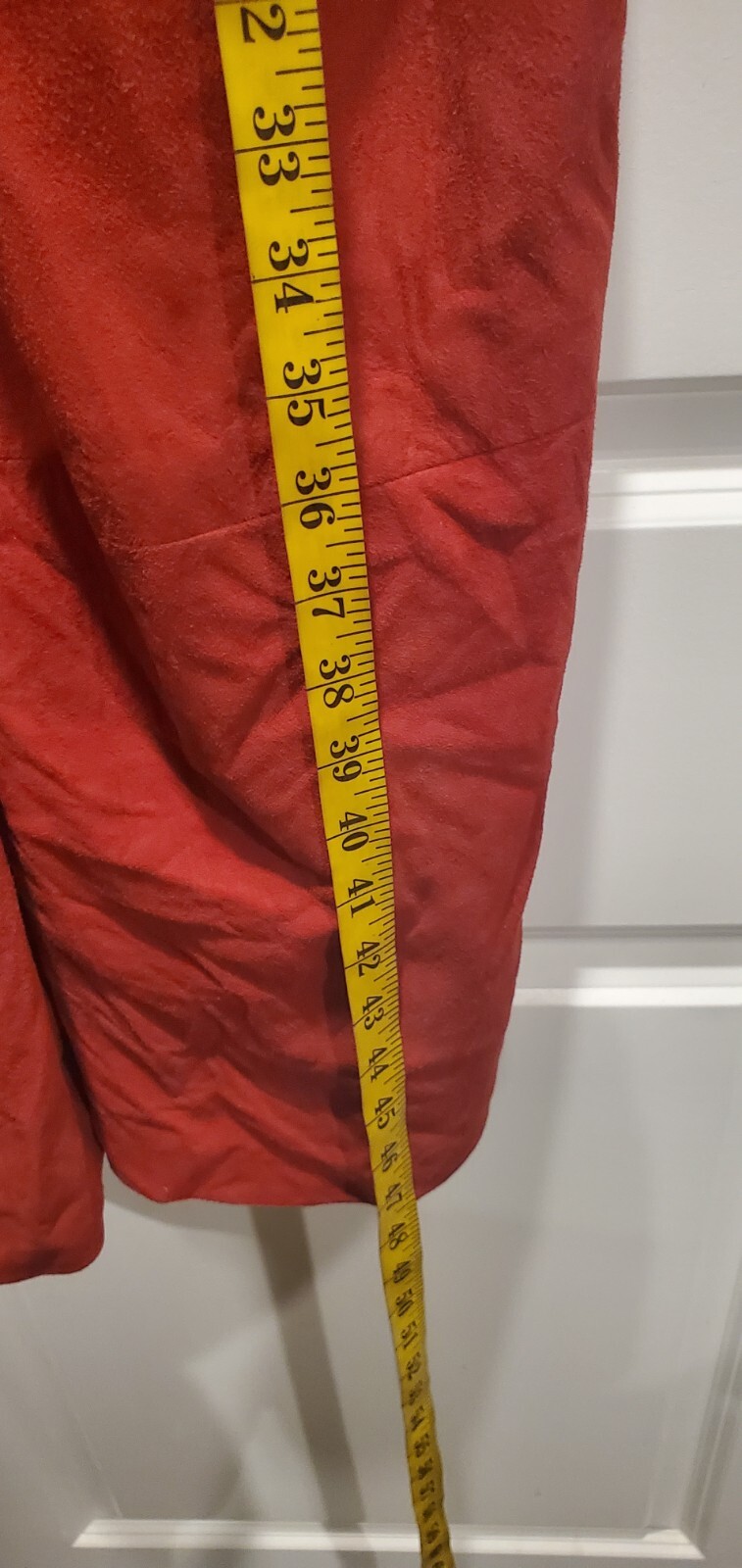 Vintage Red Leather Saks Fifth Ave Rickie Freeman For Teri Jon Dress Medium 10