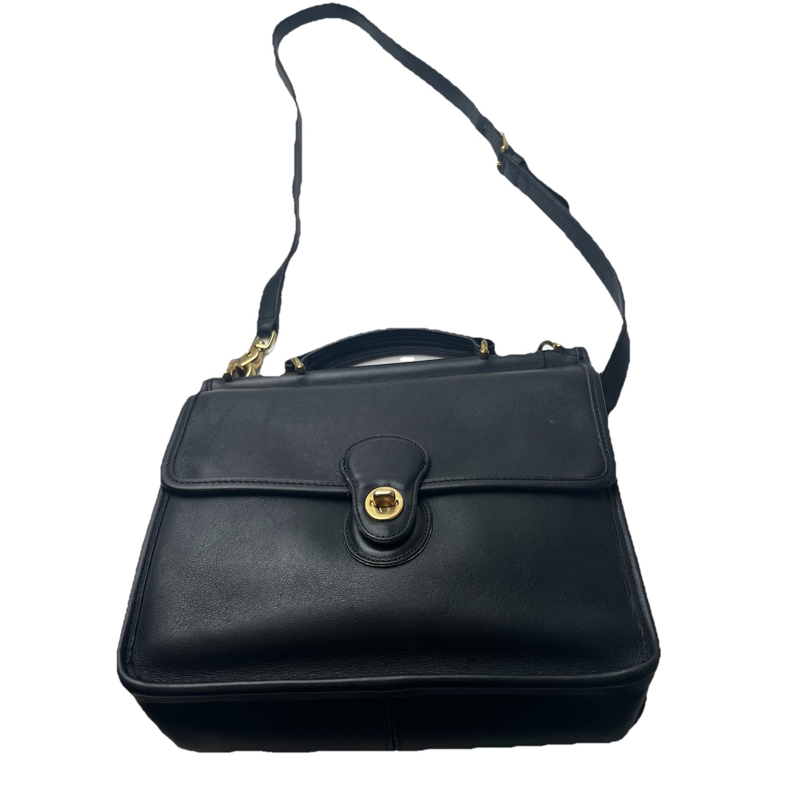Vintage Black Coach Willis Bag 9927 Crossbody & Top Handle Purse Loose Stitching