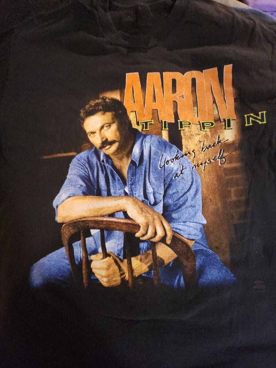 1995 Aaron Tippin Country Music Tour Shirt Black Unisex S-2345XL 2C370