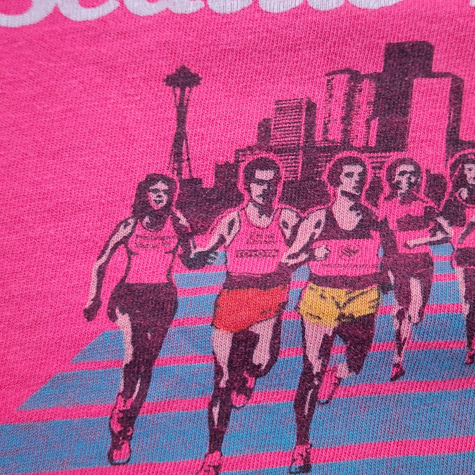 Vintage 1983 Seattle Marathon Finisher Long Sleeve Shirt M Belton Single Stitch
