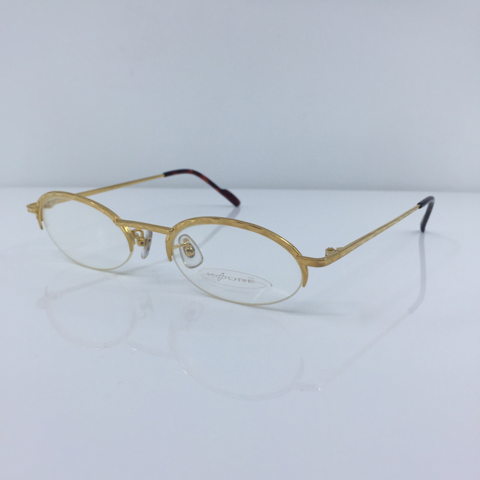 New Vintage Koure KR 8115 Eyeglasses KR 8115 C. 6 Shiny Gold 50-20-142mm Halfrim