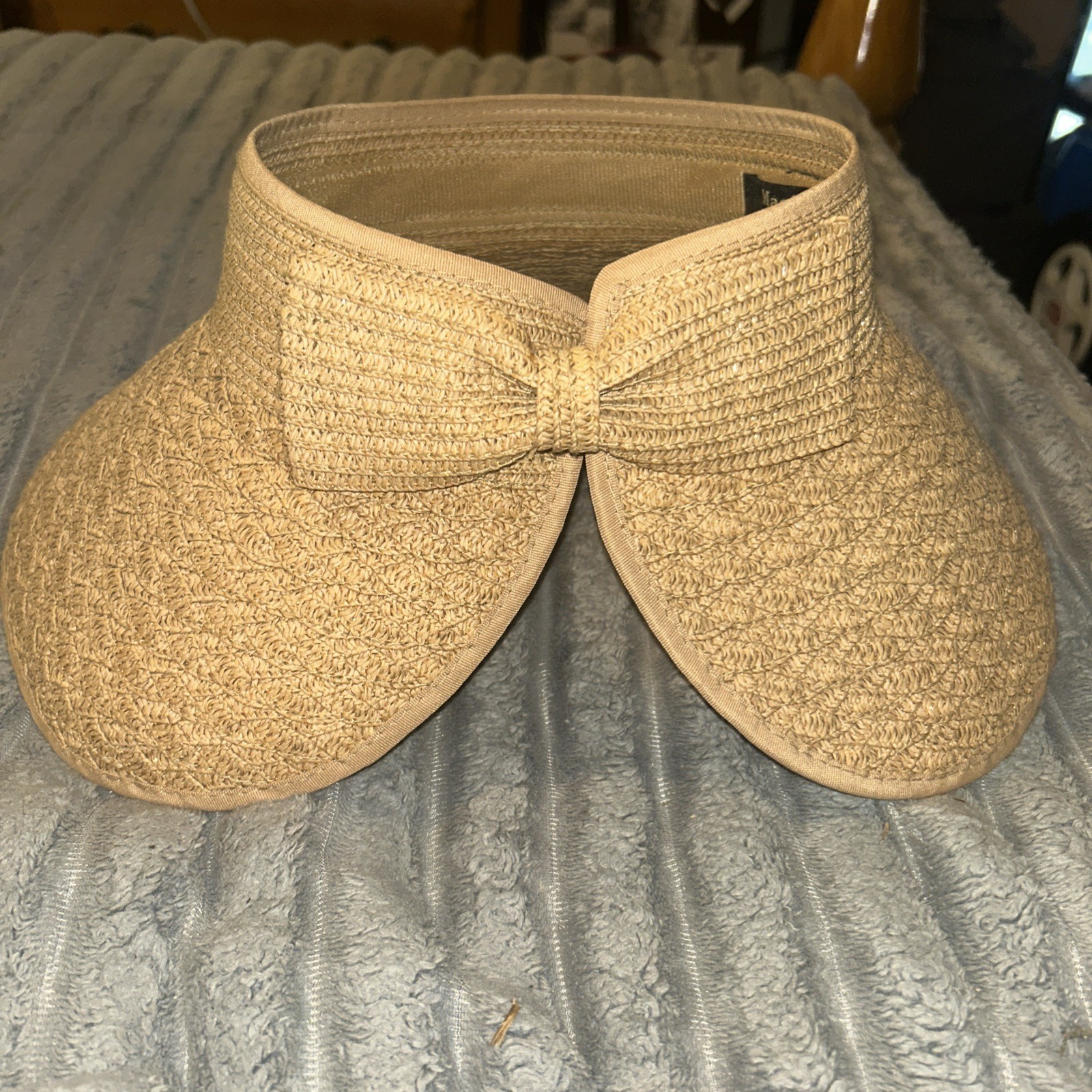 MAGID Summer Beach Hat Women’s Open Top Visor Straw Hat with Wide Brim New
