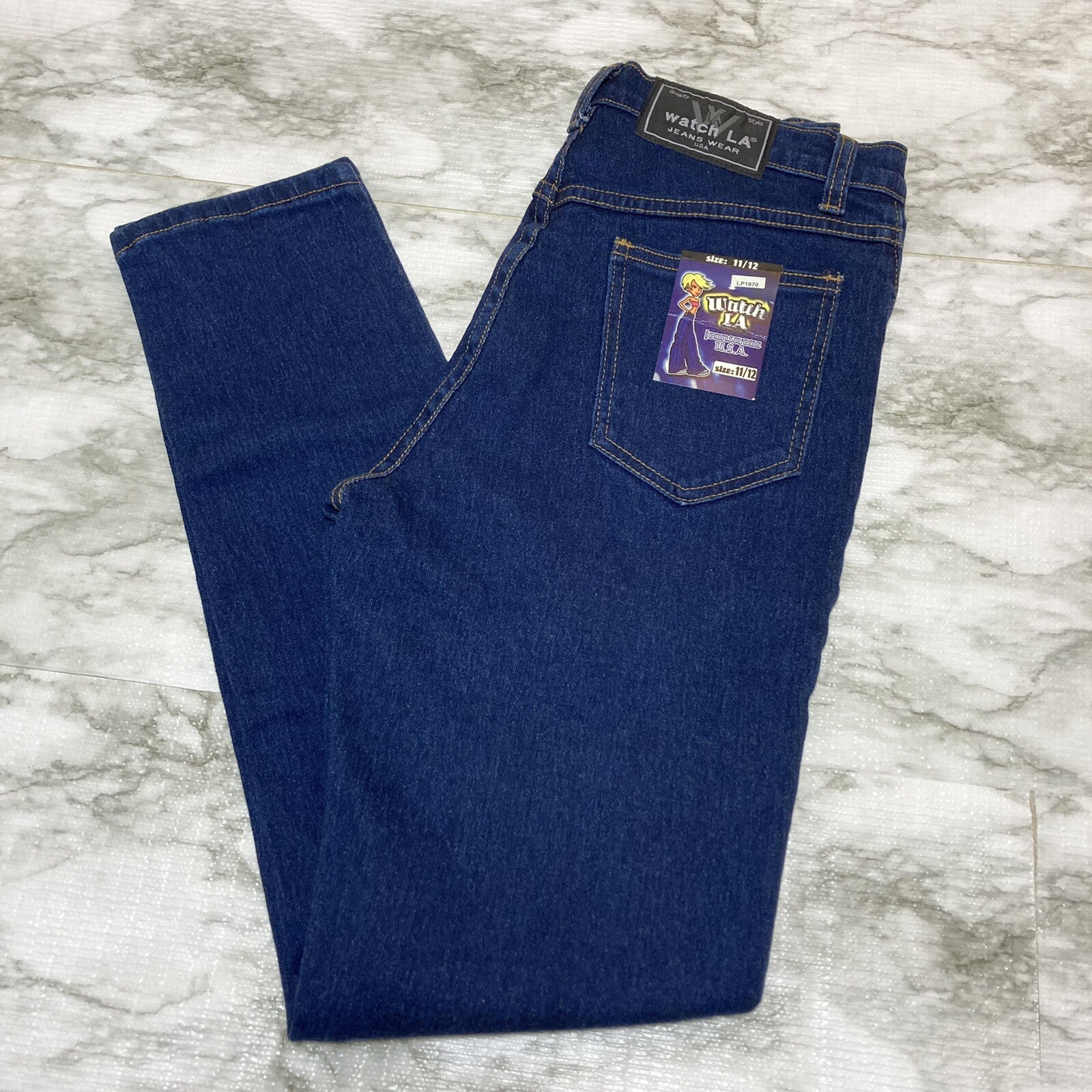 Watch LA Vintage 1990’s Size 11/12 Dark Wash Jeans Made in The USA *NEW*