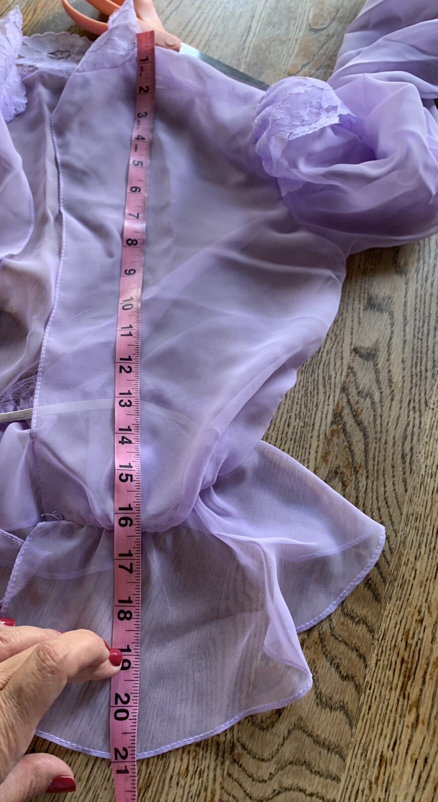Vintage Lavender Lilac 2 Piece 70s Maxi Dress Sheer Bolero Ruffles S/M USA Union