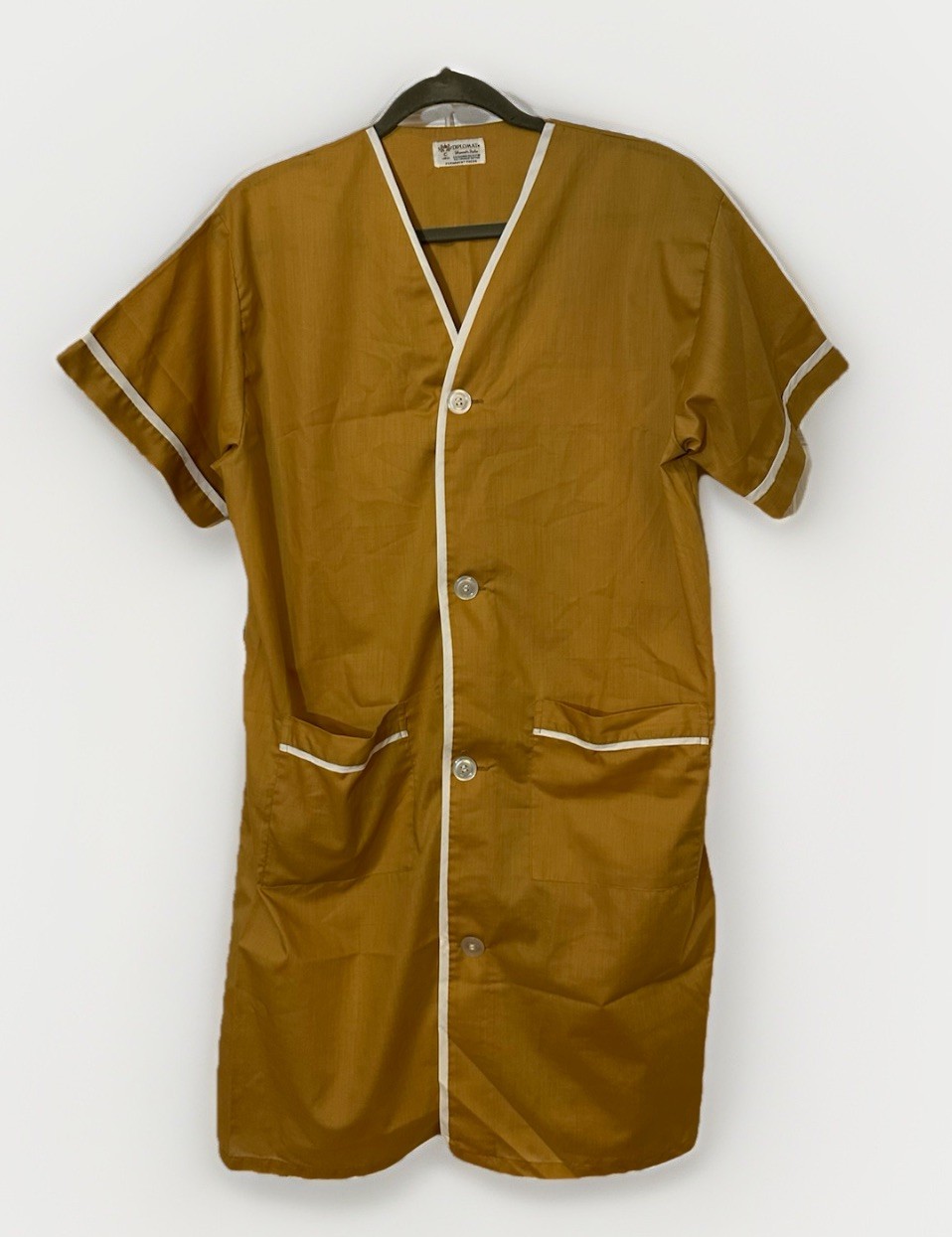 VTG 60’s Diplomat After Hours Men’s Bathrobe Shaver Coat Robe L Mustard Gold