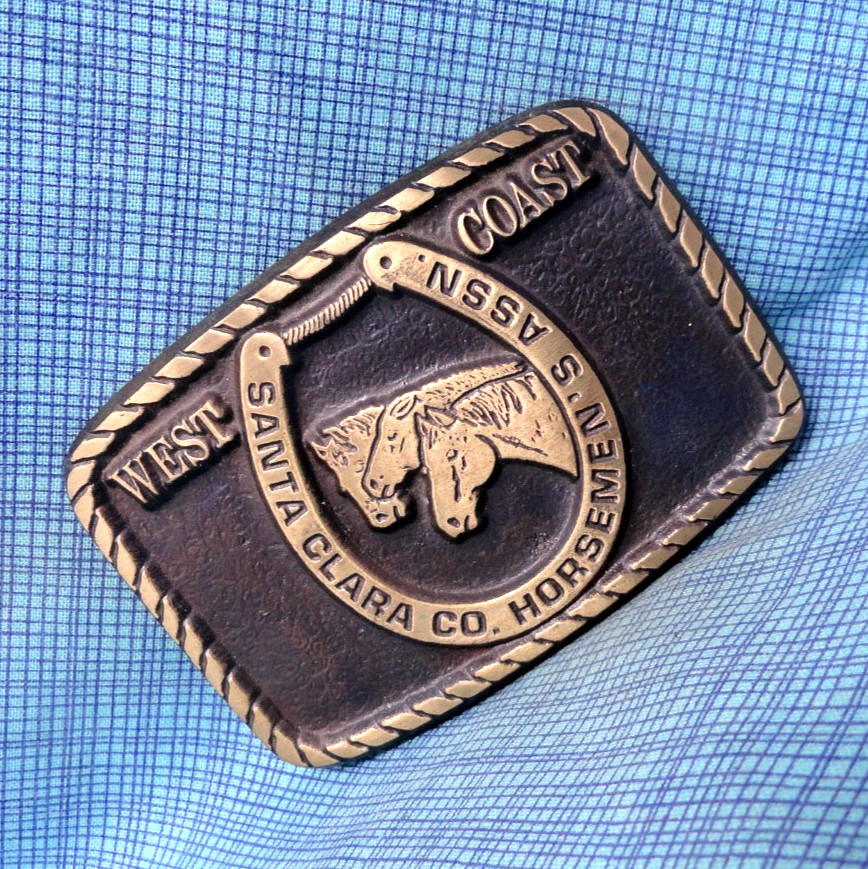 Santa Clara Co Horsemans Association Belt Buckle SCCHA West Coast Vtg .GMP274