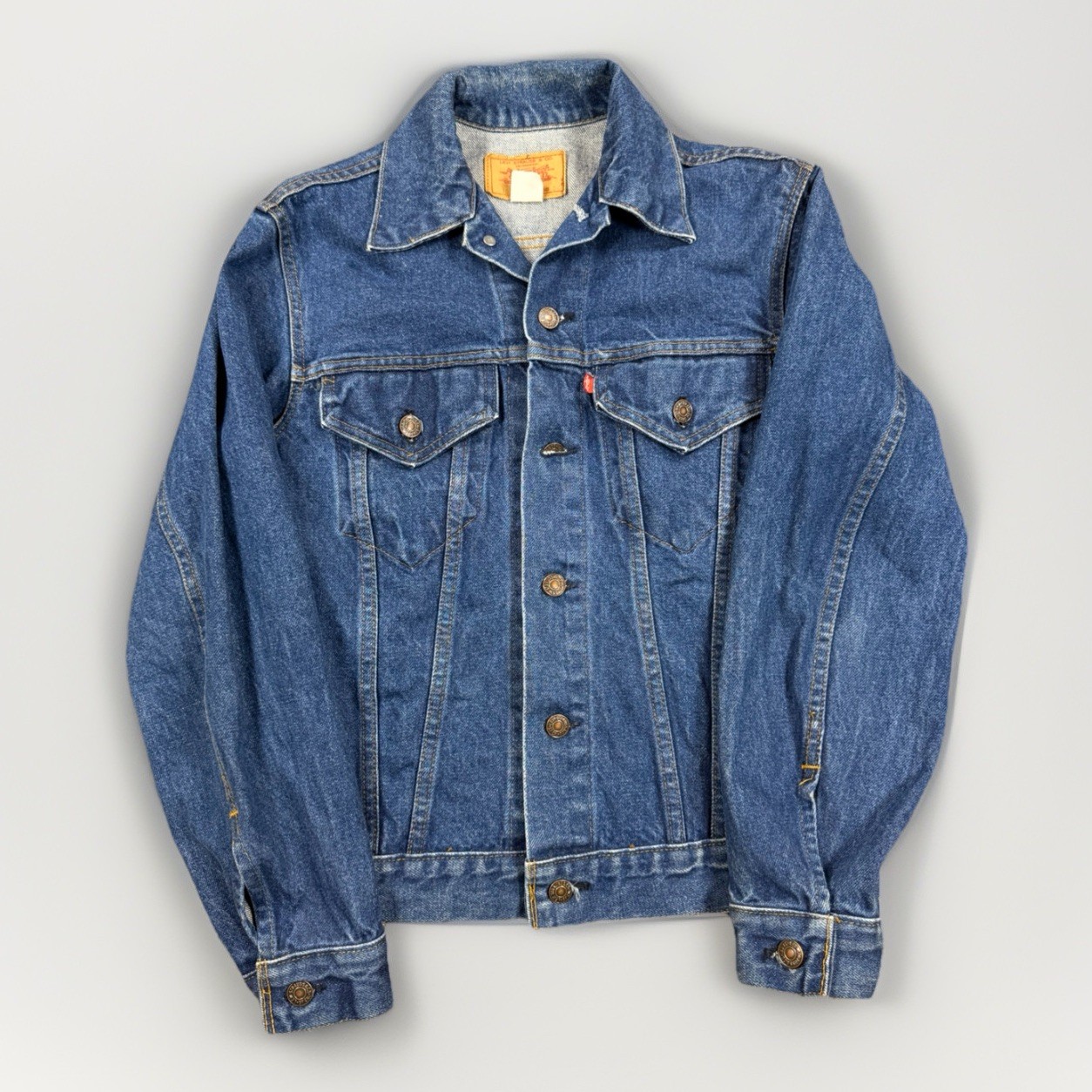 Vintage 70s Levi’s Type III Trucker Jacket Size 36 Small e Red Tab Mint USA