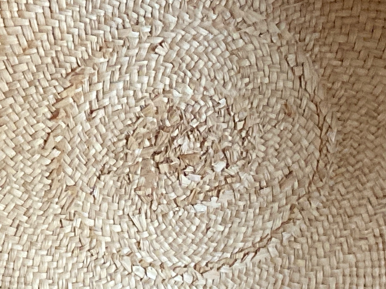 Vtg Elsa Schiaparelli Paris Couture 1950’s Raffia/Straw Hat w/Grosgrain Trim