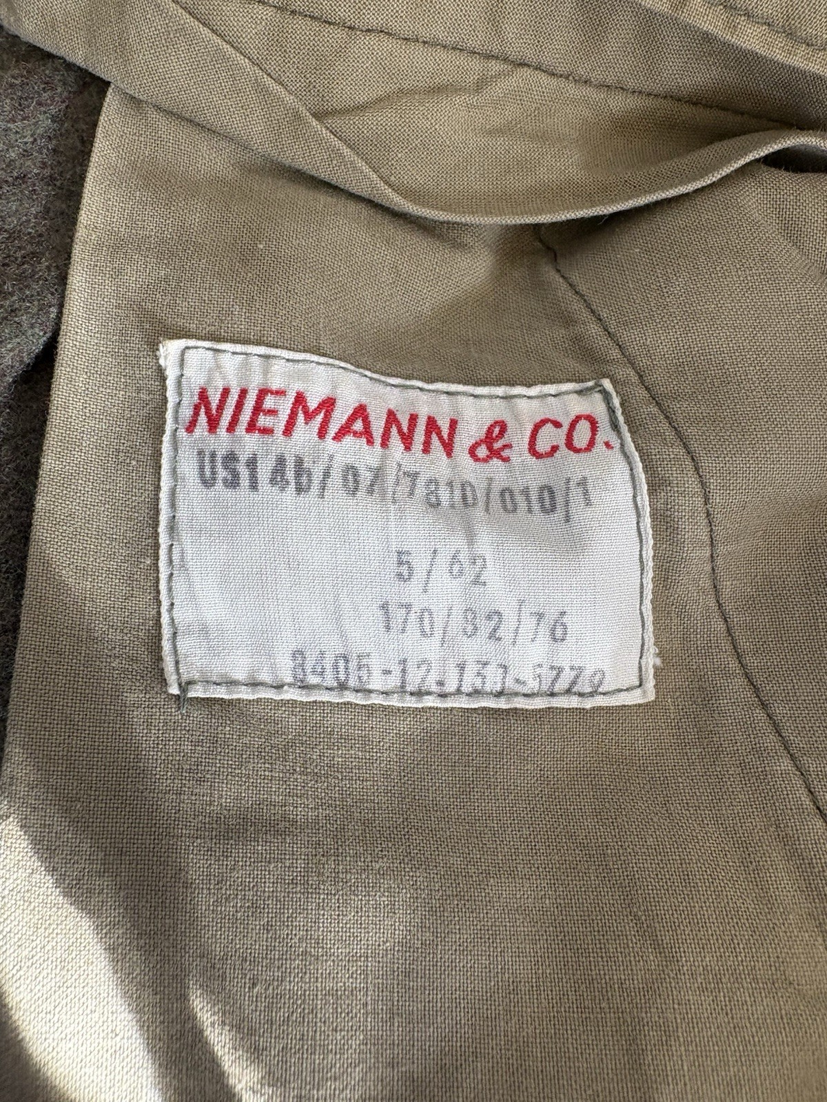 1960s Wool Cargos Pants Niemann And Co Military Heavy Field Size 34 Vintage