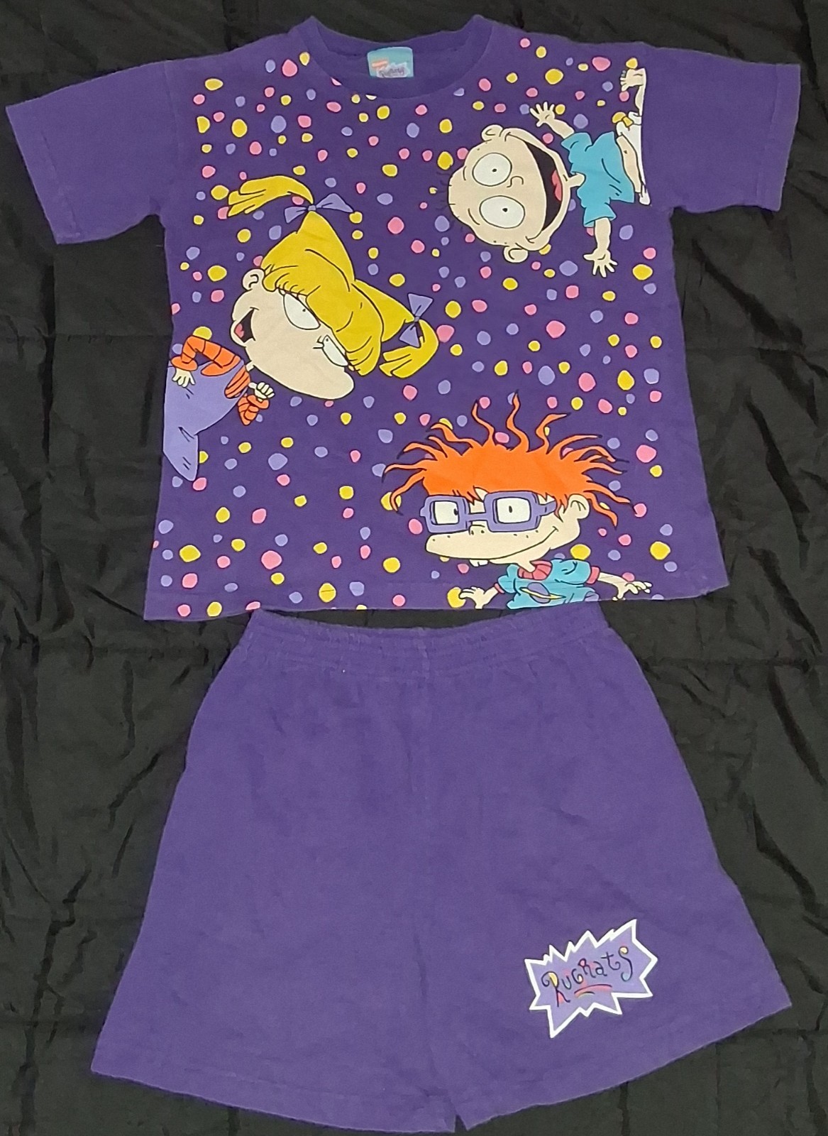 1996 Rugrats Nickelodeon Vintage Shirt Shorts Set Outfit 90s Doug Real Monsters