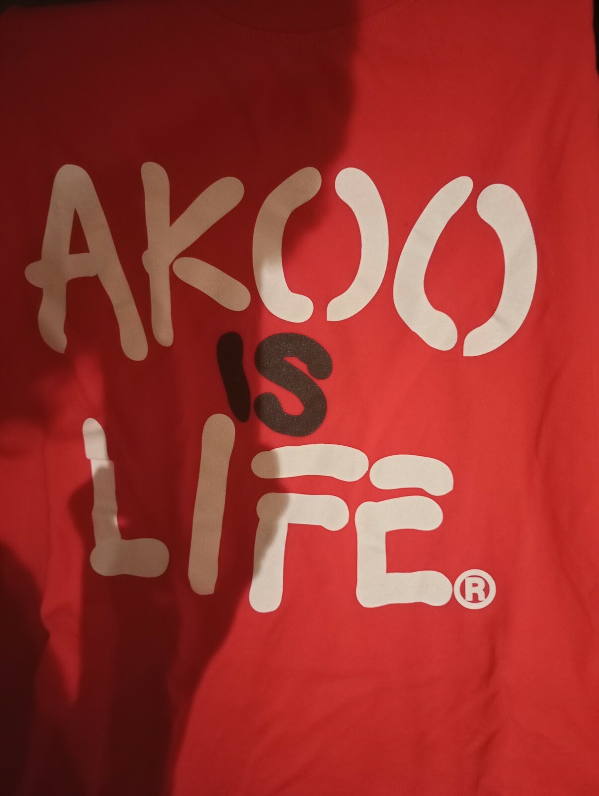 AKOO is LIFE t shirt A King Of Oneself Cotton REd 2x 3x see pix for measurements