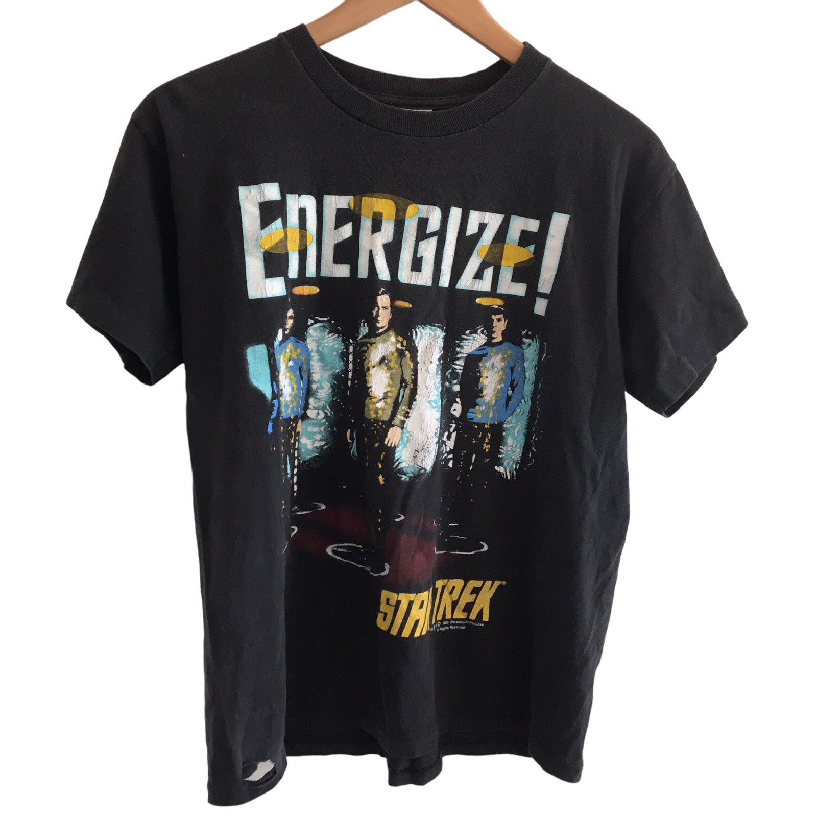 Vtg Single Stitch Energize Star Trek Enterprise 1993 Tee Youth Sz 18-20 TAG