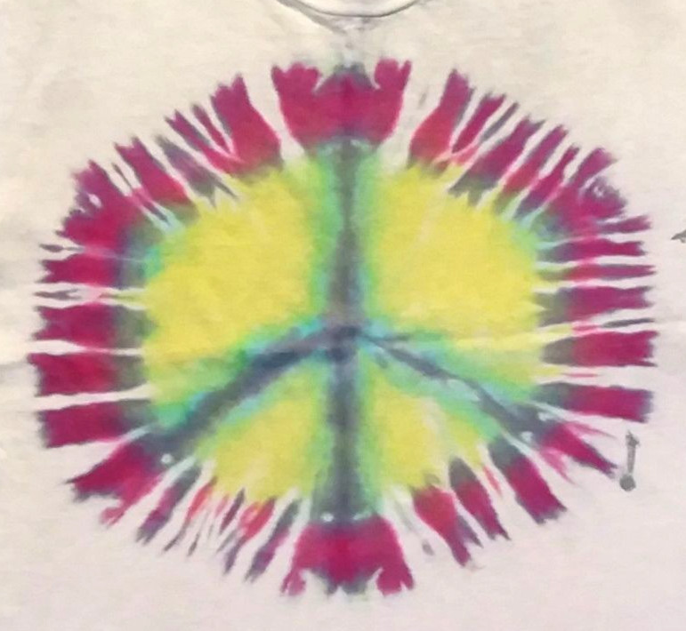 Peace Sign Tie Dye SHIRT Vintage Medium / Lg Grateful Dead Hand made by Deadhead