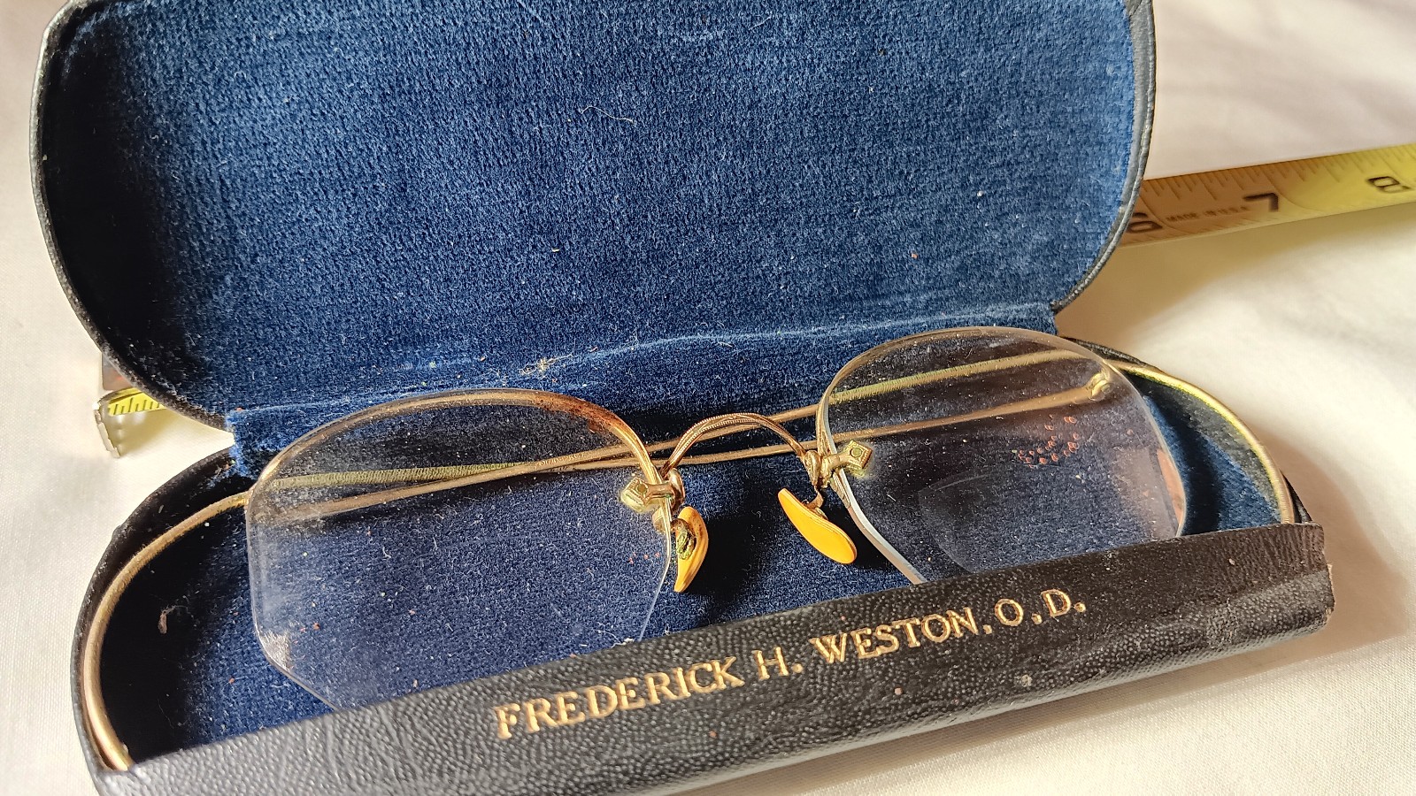 VINTAGE ANTIQUE 1930’s GENUINE BAUSCH & LOMB EYEGLASSES GOLD FILLED WIRE RIM VGD