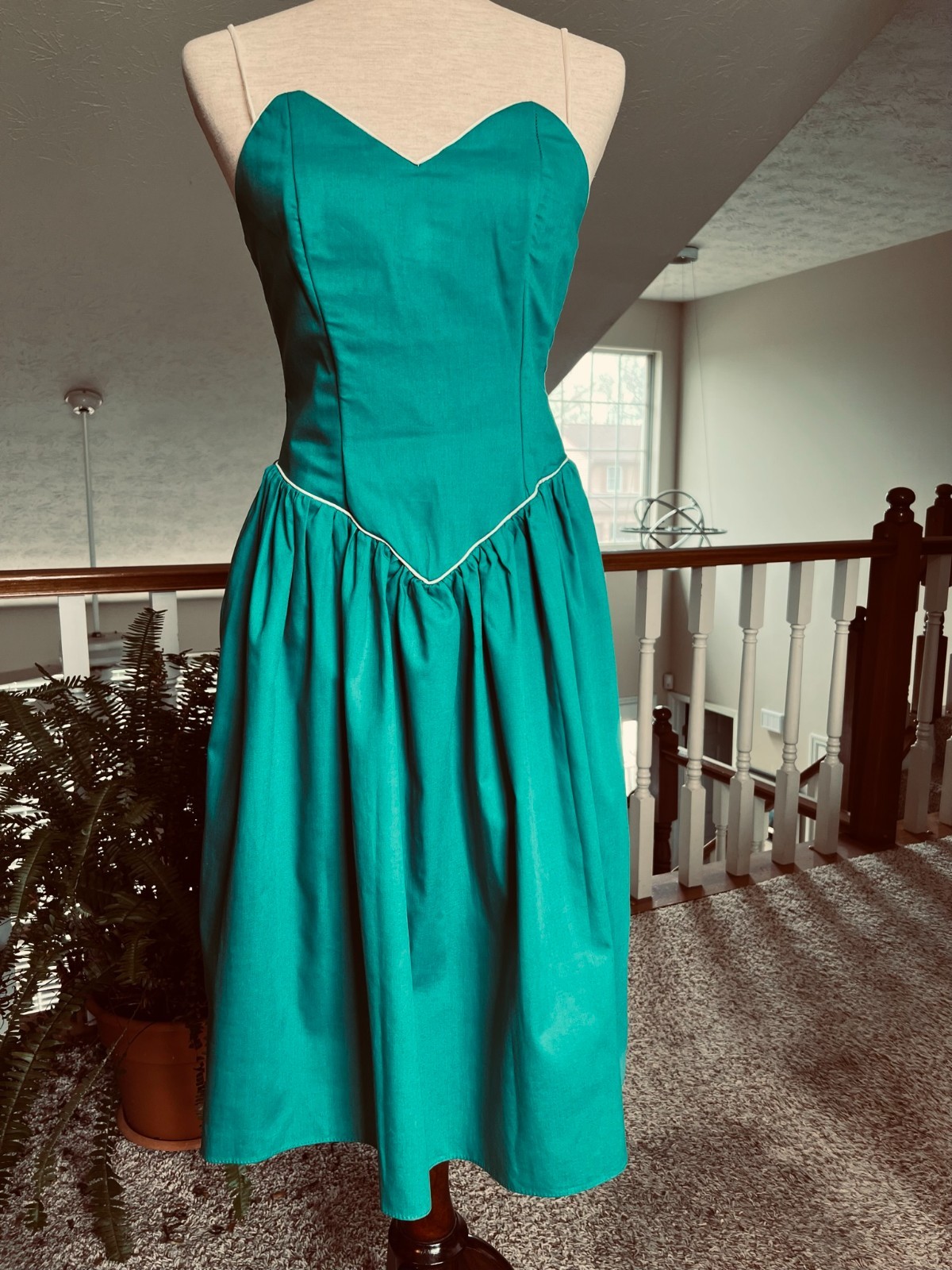 Billy Jack For Her Vintage 1980’s Emerald Green Sundress See Measurements for Sz