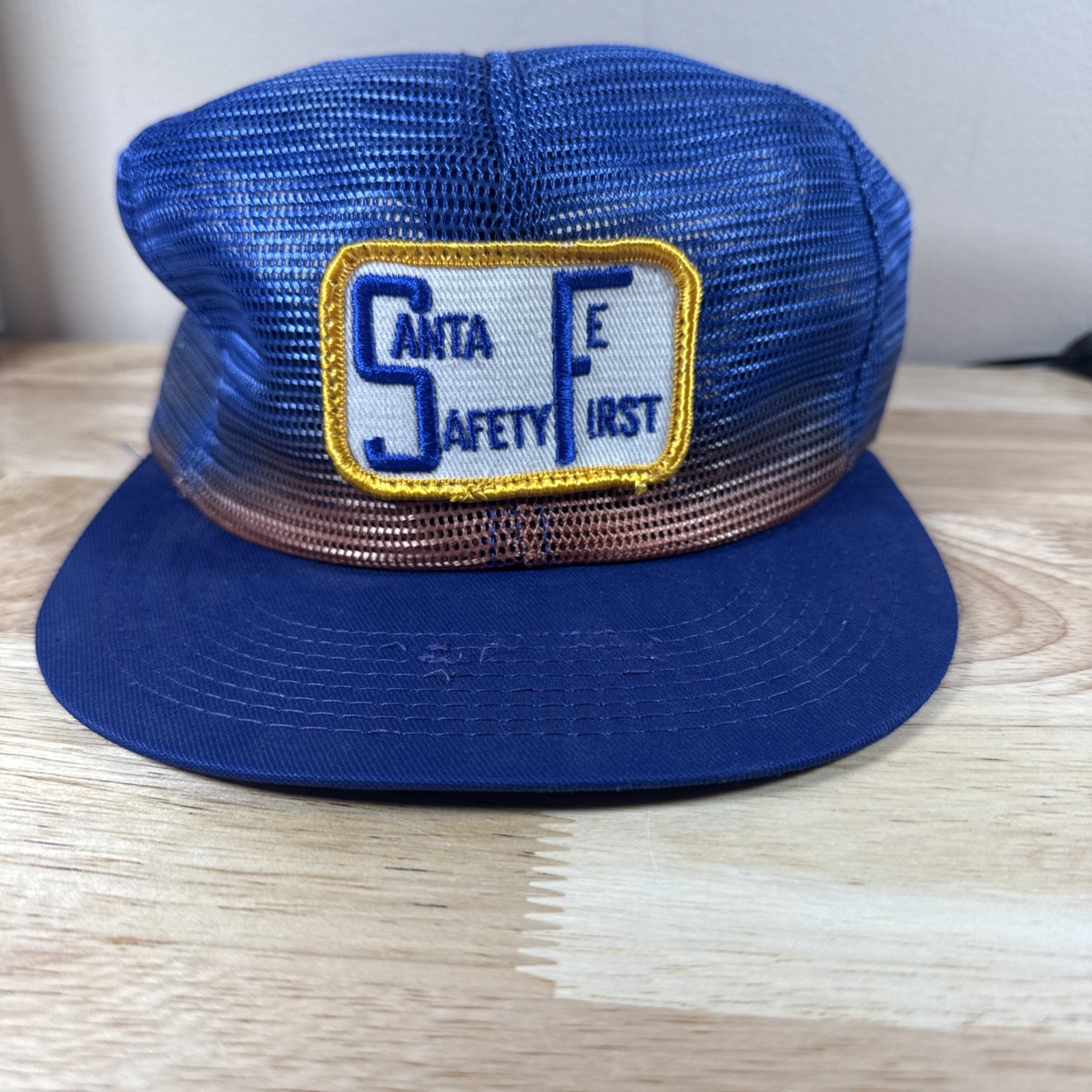 Vintage Mechanics snapback 1980s Skater Surf Punk Short Brim Cap Sante Fe Rails