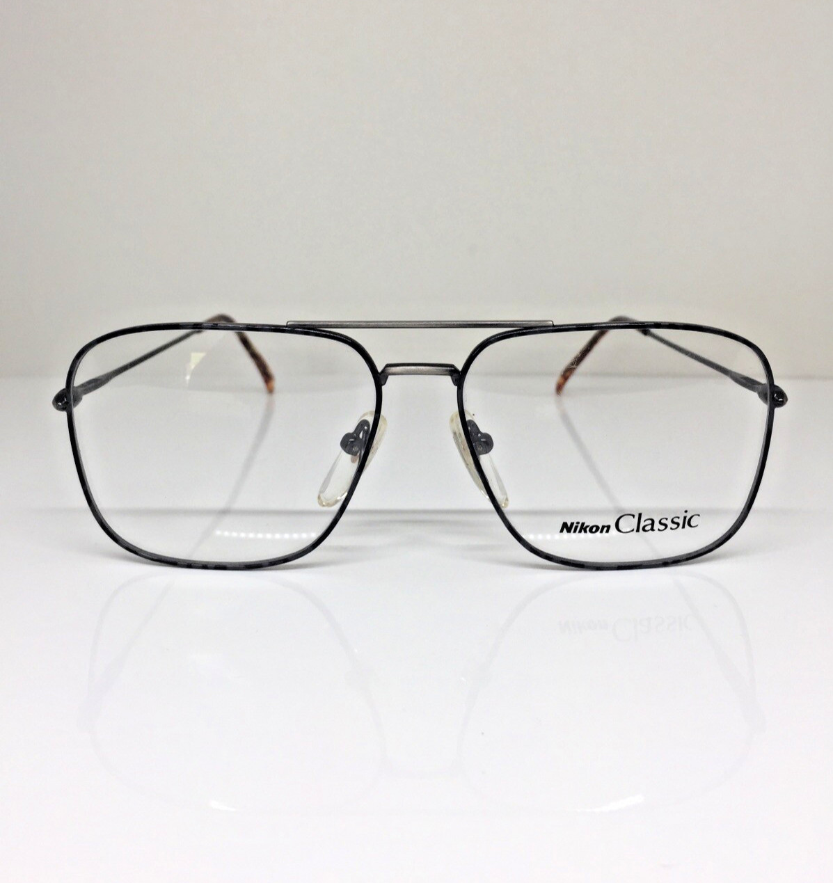 New Vintage Nikon Classic NC 4449 Eyeglasses C. Grey Tort & Nickel 54-14mm Japan