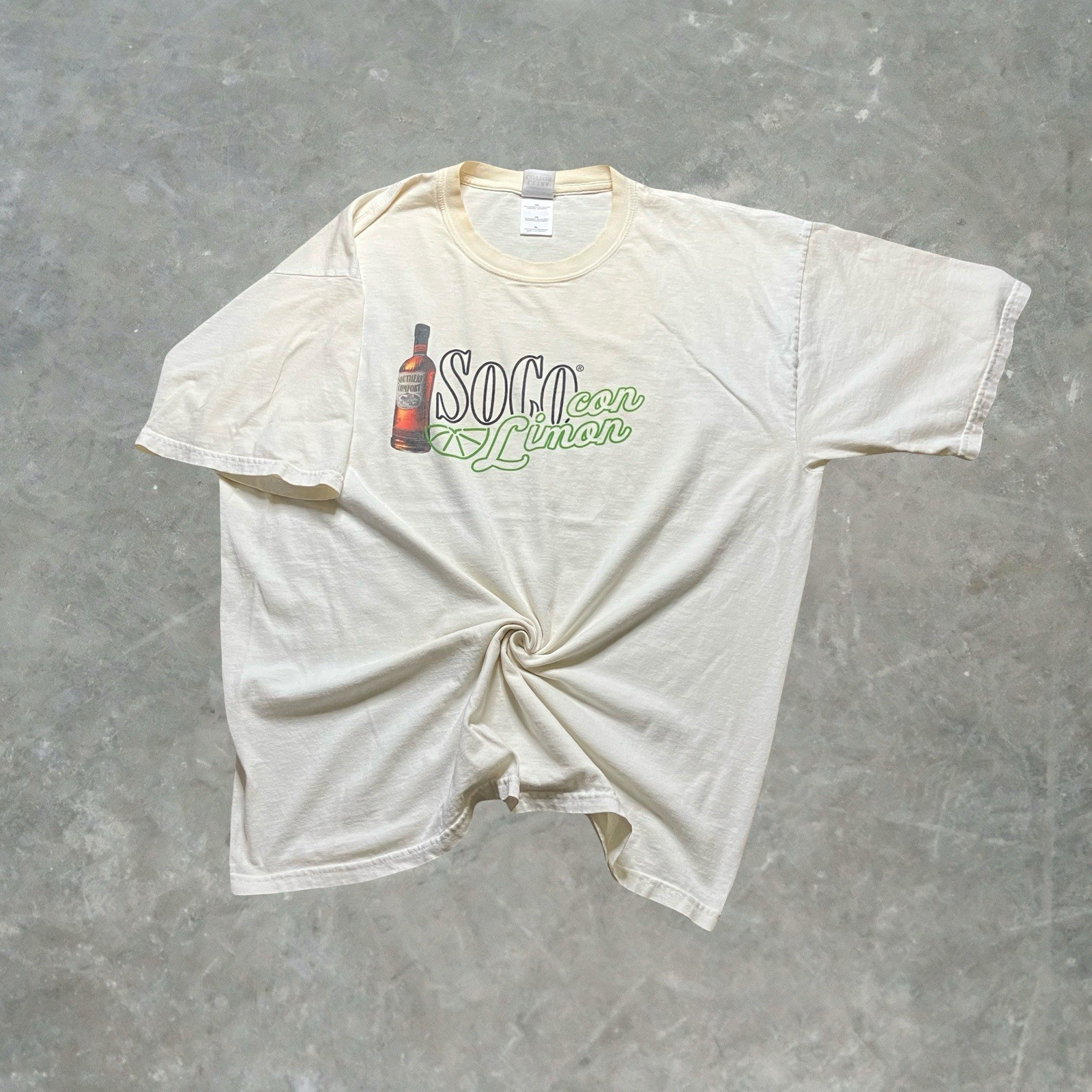 Vintage Southern Comfort con Limon Graphic T Shirt Mens Size XL White Gildan