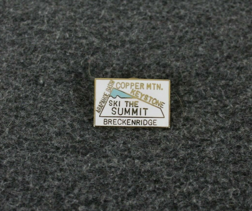 Vintage “Ski The Summit” Copper Mountain Breckenridge Abasin Keystone Enamel Pin