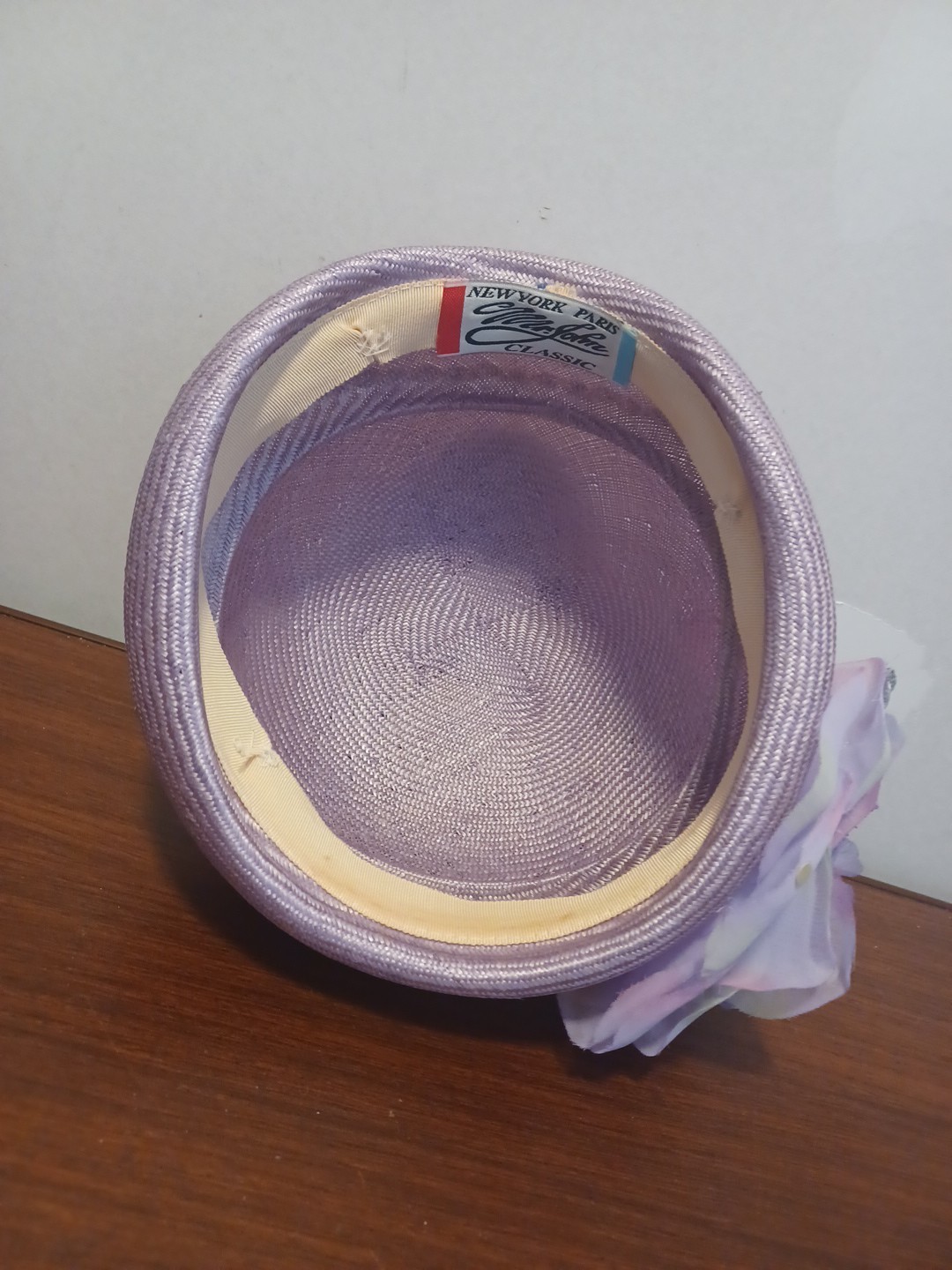 Vintage 1980s 1990s Mr. John Classic Purple Blue Turned Under Brim Hat