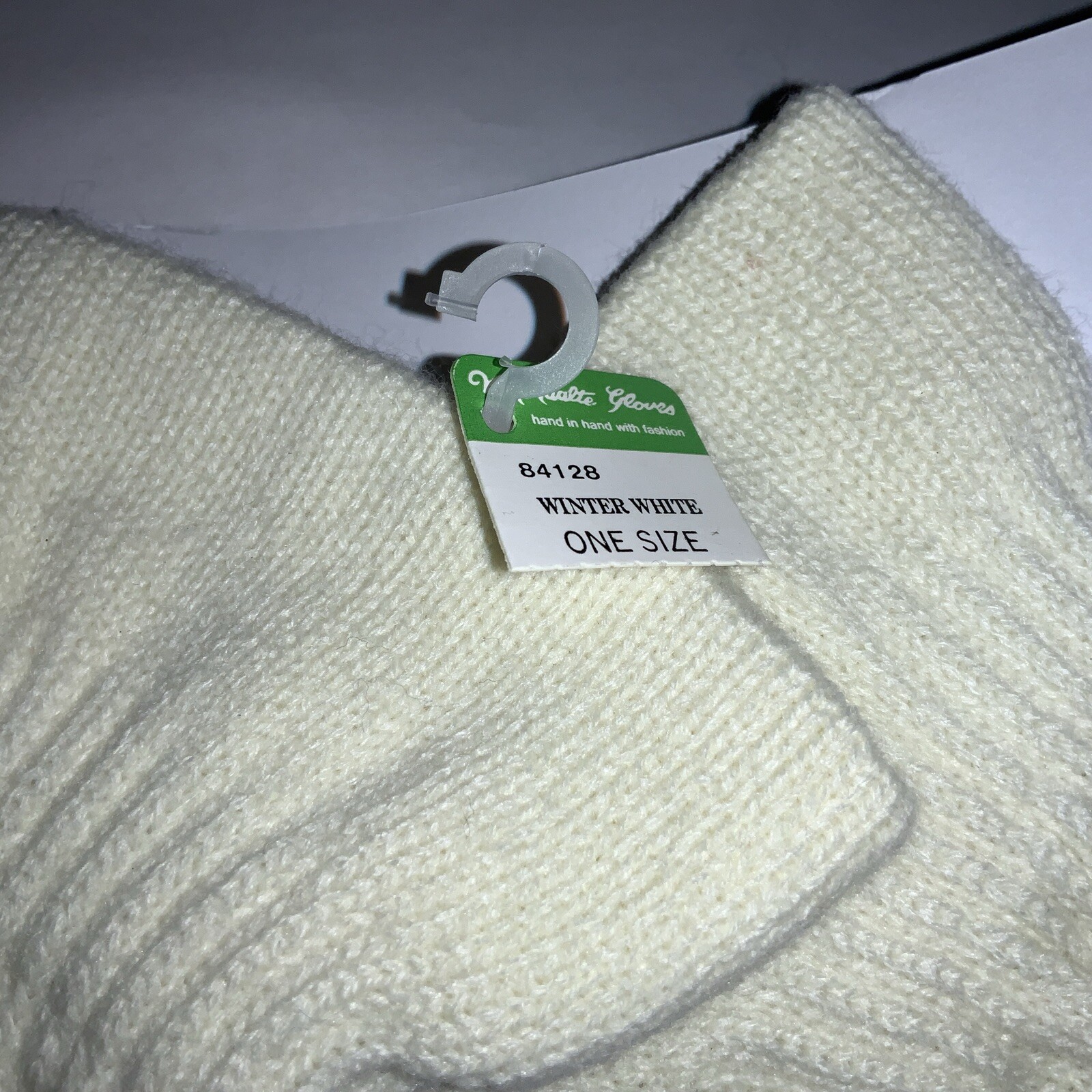 Vintage Van Raalte Knit Gloves Winter White Women’s 9″ Long – ONE SIZE Fits All